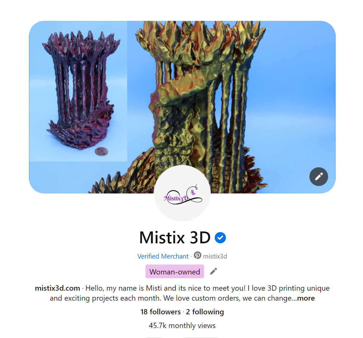 We are growing our Pinterest account!