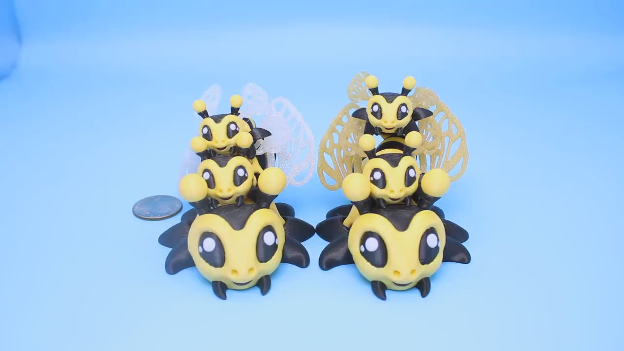 Art Flex Bee, 3 Sizes, 2 Wings options - 3D Printed | Authorized Seller