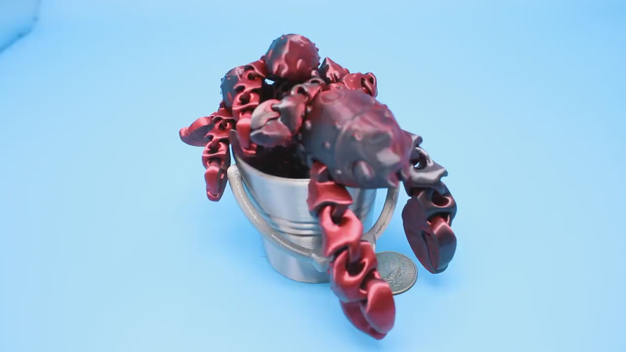 Lobster Red, Black - 3D Printed | Layers In Green Authorized Seller