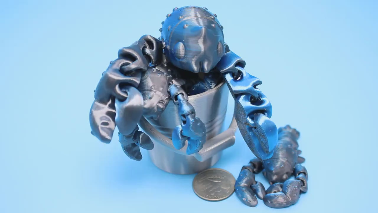 Lobster Black & Blue - 3D Printed | Layers In Green Authorized Seller