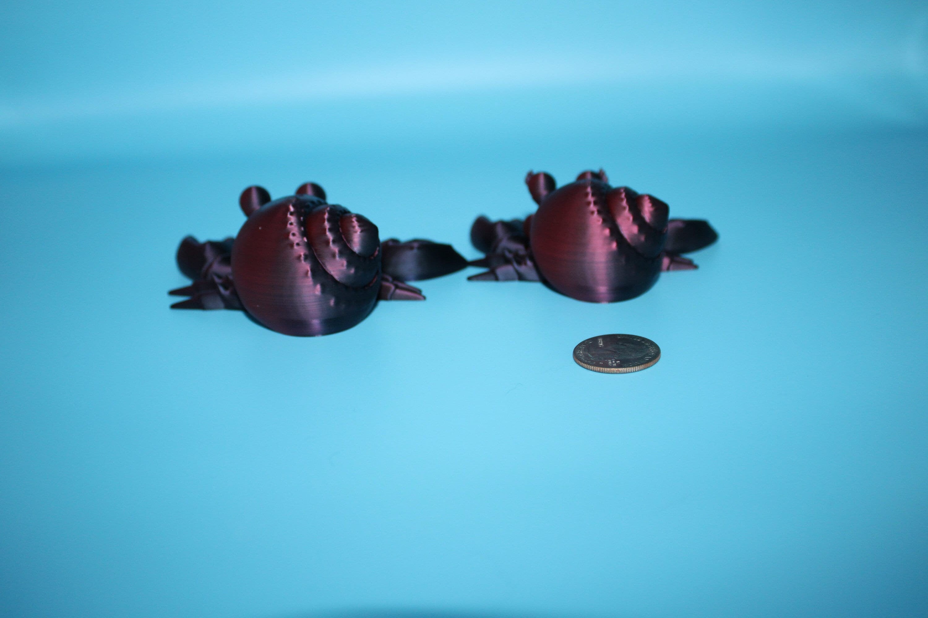 Hermit Crabs- Black / Red | Mr. & Mrs. | 3D Printed | Super Cute | Friendly Crabs.
