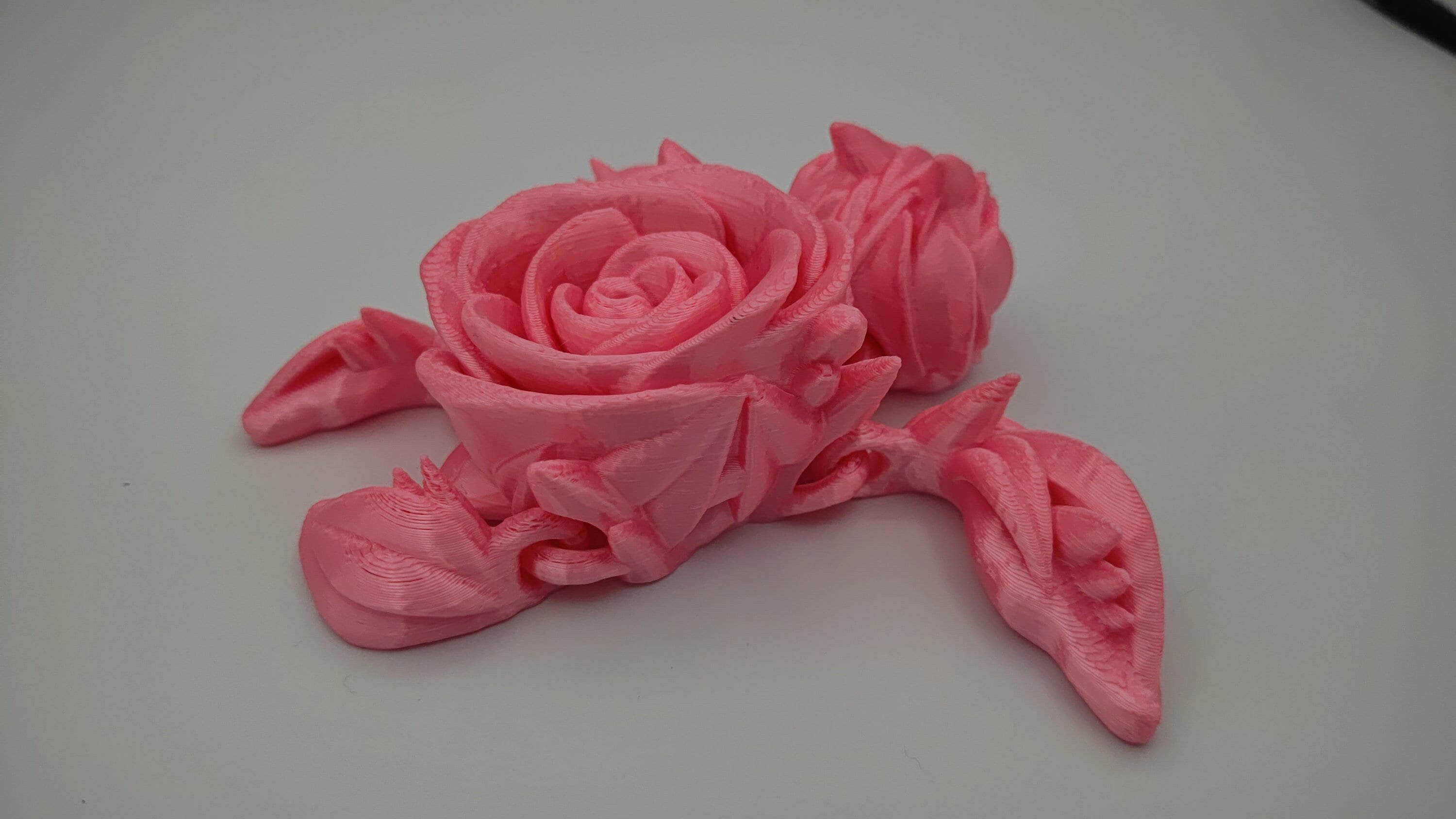3D printed articulating Rose Turtle Silk Pink. Flexi, Fidget Roseurtle adult toy. 4.5 inch. Adorable Rose turtle buddy. Great gift!