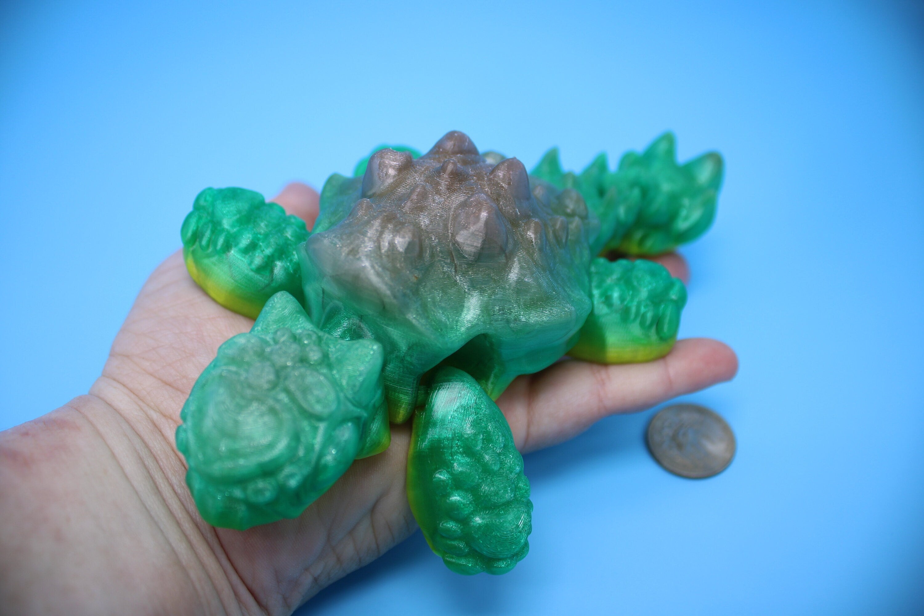 Articulating Anky Dino 7in. | Flexible (TPU) | 3D Printed Cute Dinosaur | Sensory Toy | Fidget Toy | Articulating Anky.