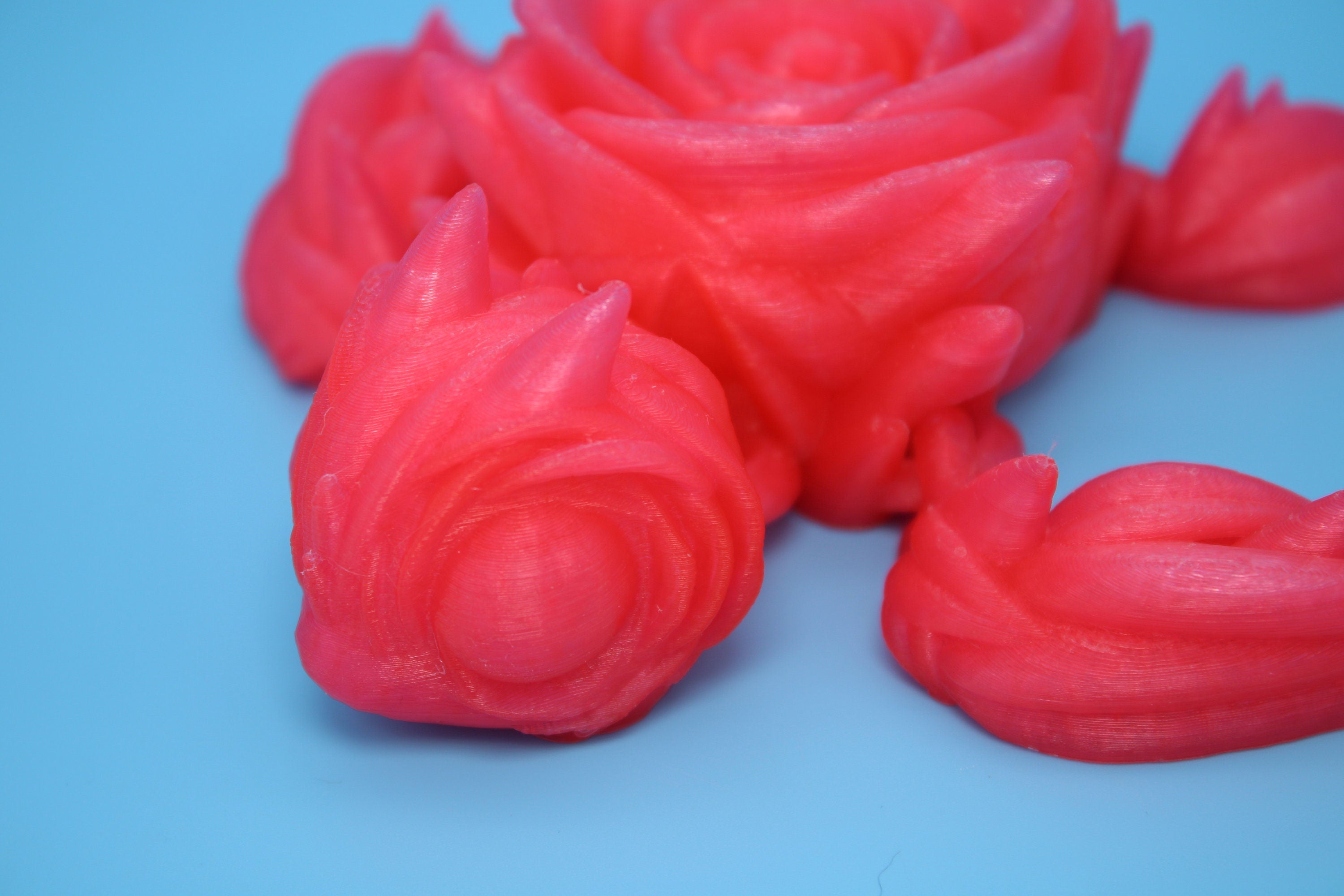 Pink Roseurtle | 3D Printed | Articulating Rose Turtle | Flexi, Fidget Toy. 4.5 inch. Great gift!