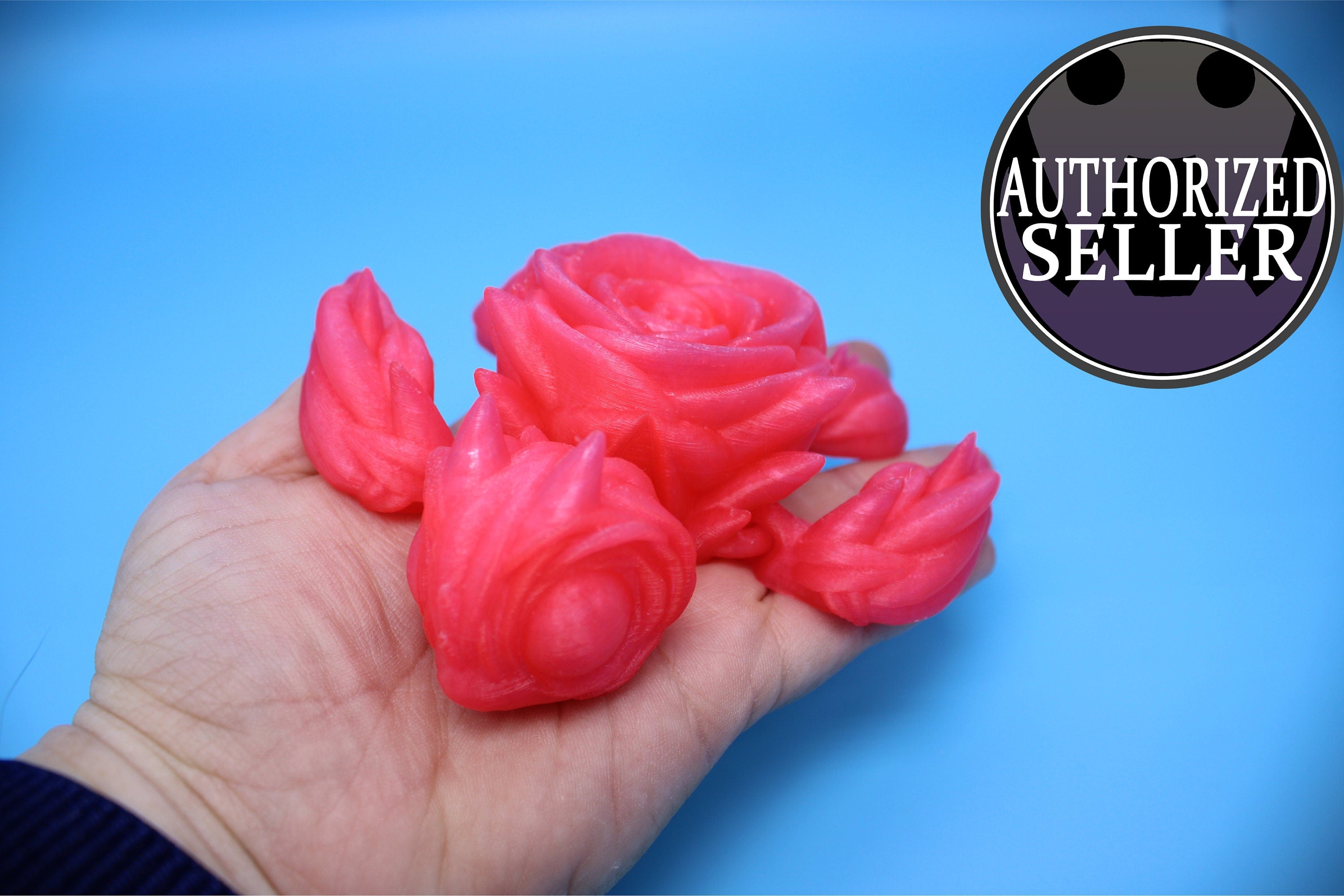 Pink Roseurtle | 3D Printed | Articulating Rose Turtle | Flexi, Fidget Toy. 4.5 inch. Great gift!