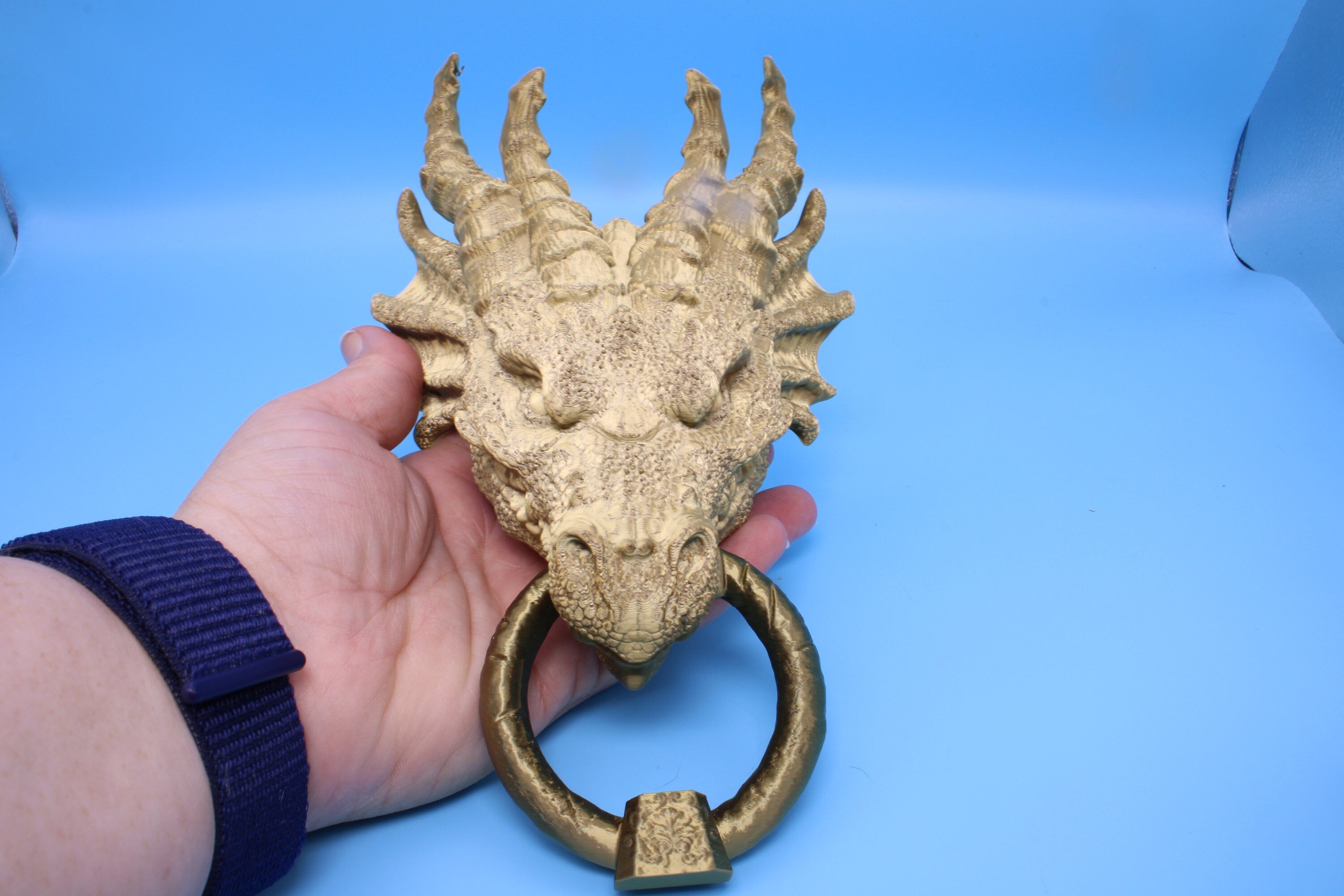 Dragon Head- Door Knocker | 3D Printed | Unique Dragon knocker with moving knocker