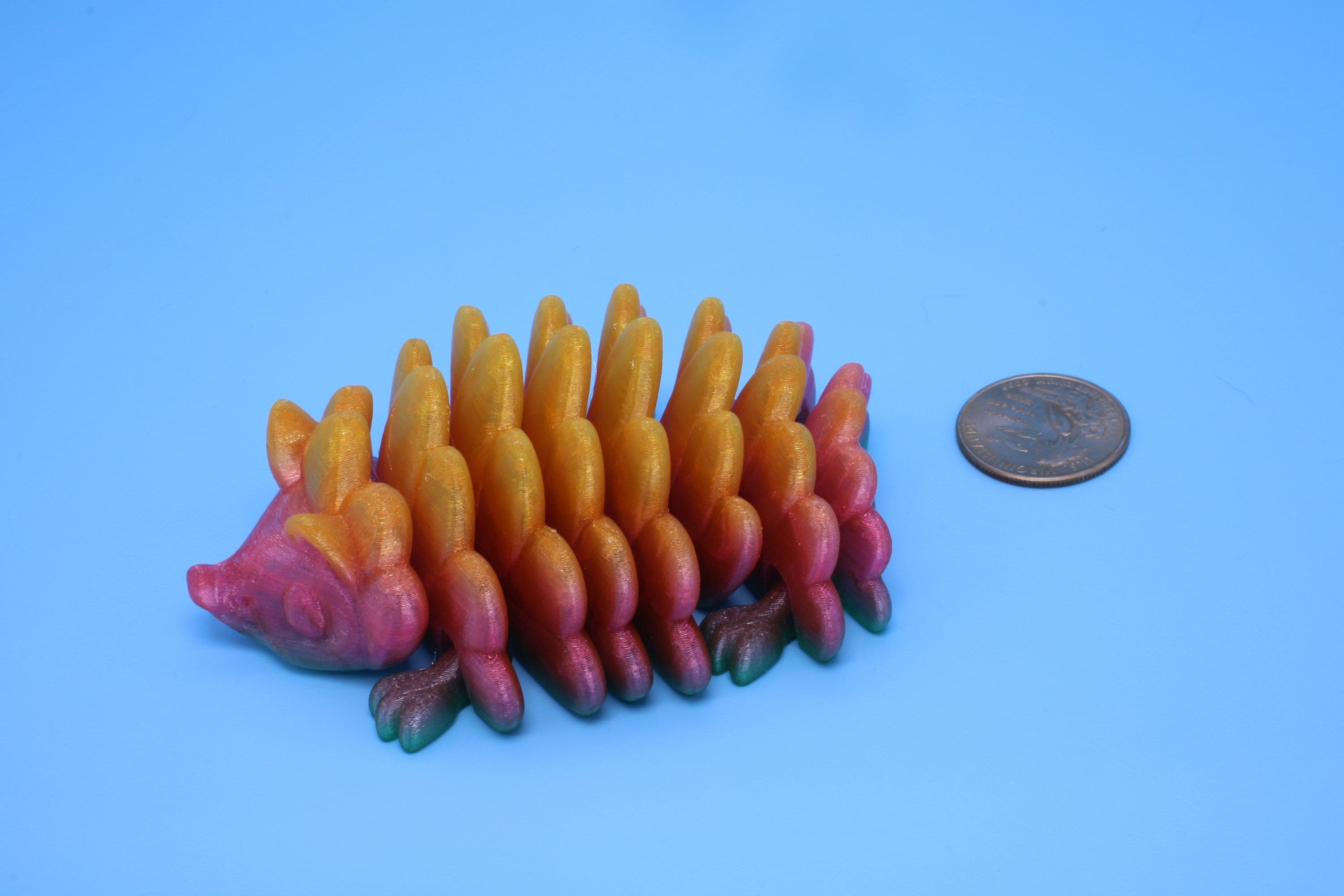 Flexible Hedgehog | 3D Printed TPU | Small Cute Hedgehog | Friendly Buddy | Sensory Toy | Fidget Toy.