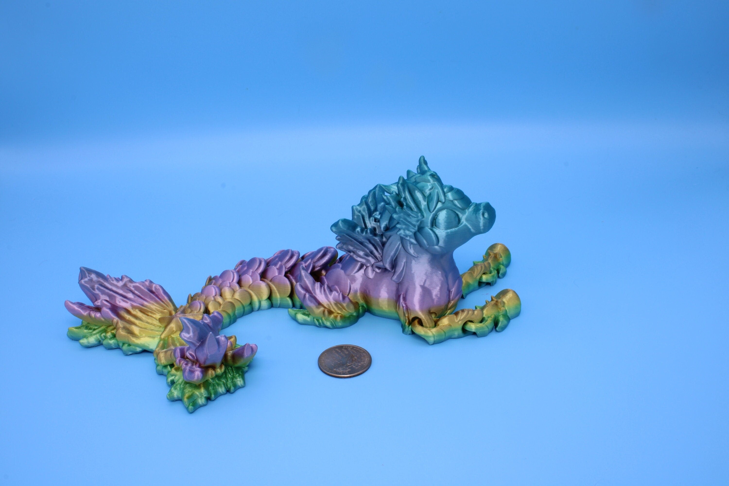 Sea Horse | Rainbow | Cute Hippocampus | 9.5 in. | 3D Printed | Sea Horse Fidget Toy.