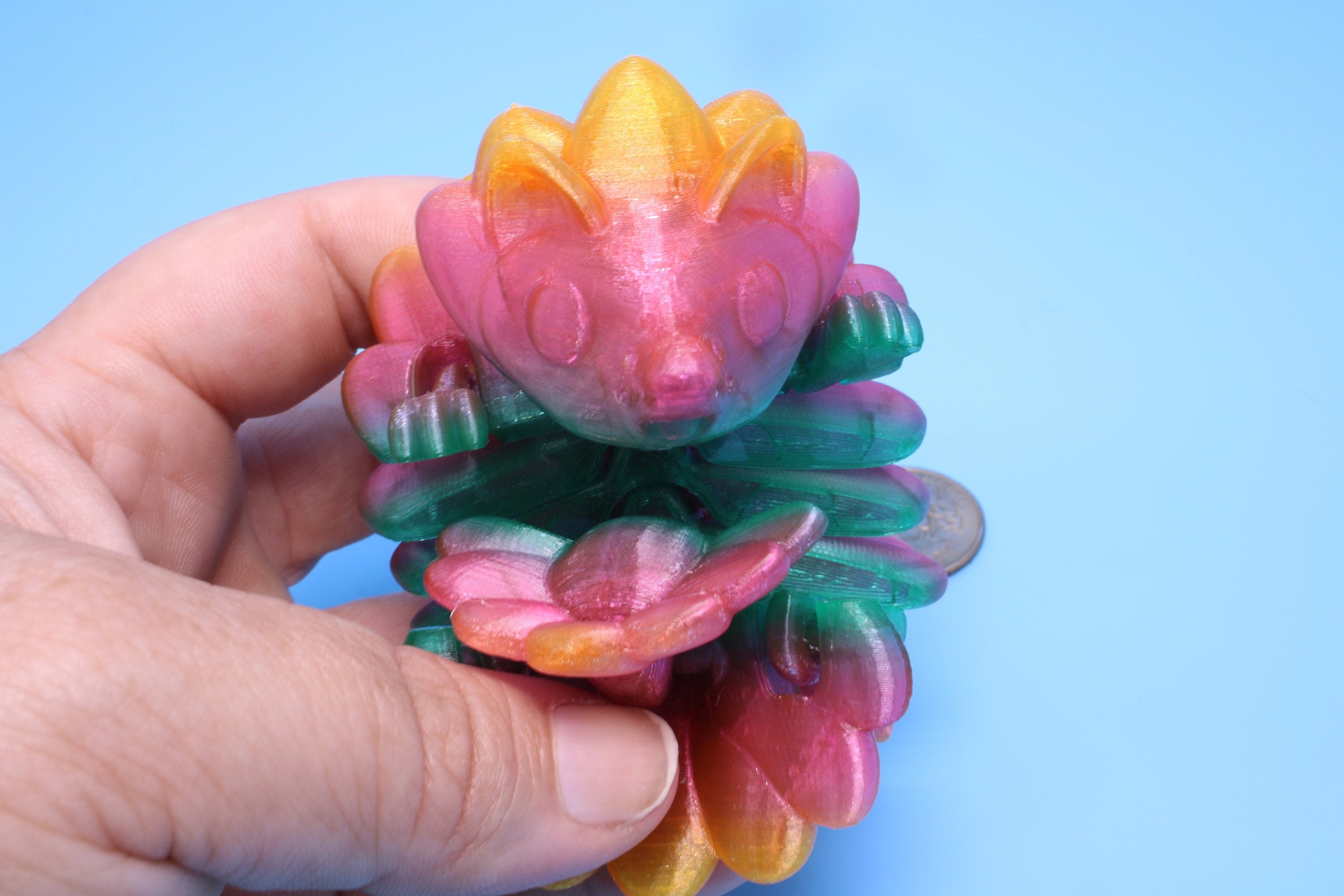 Flexible Hedgehog | 3D Printed TPU | Small Cute Hedgehog | Friendly Buddy | Sensory Toy | Fidget Toy.