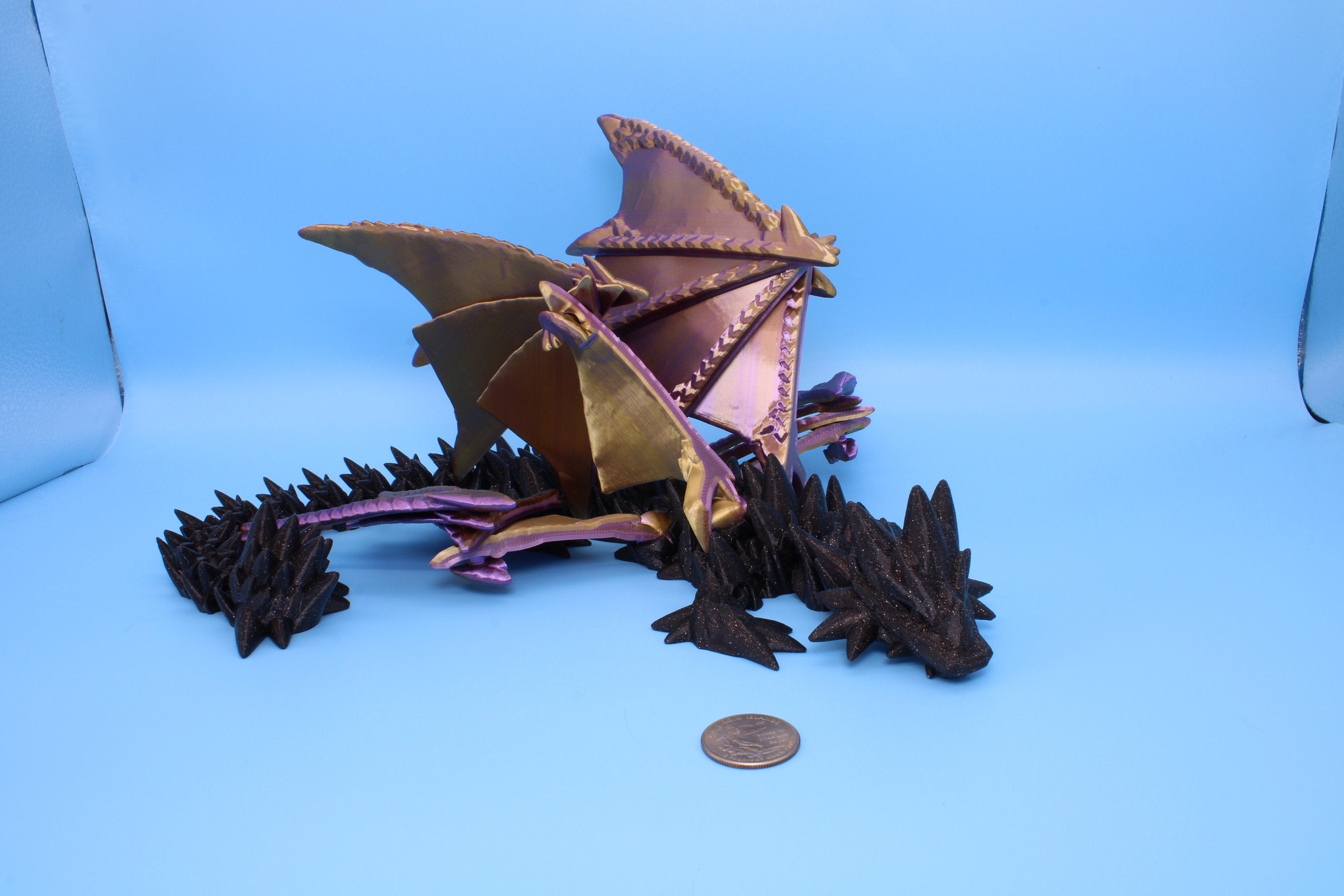 Spike Wing Dragon | 3D Printed Articulating Dragon 19 in.
