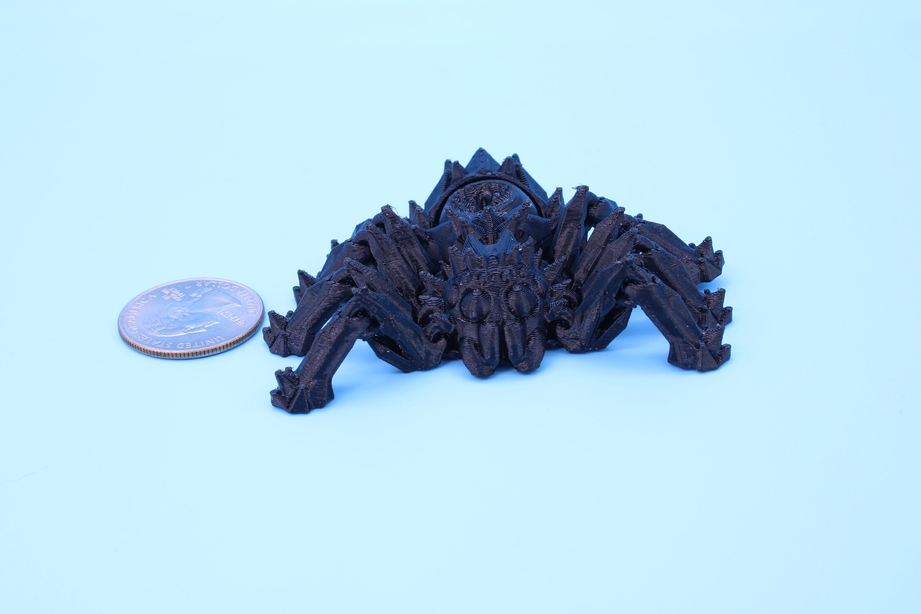 Spider- 3D Printed TPU | Black | Flexi Toy. made to order