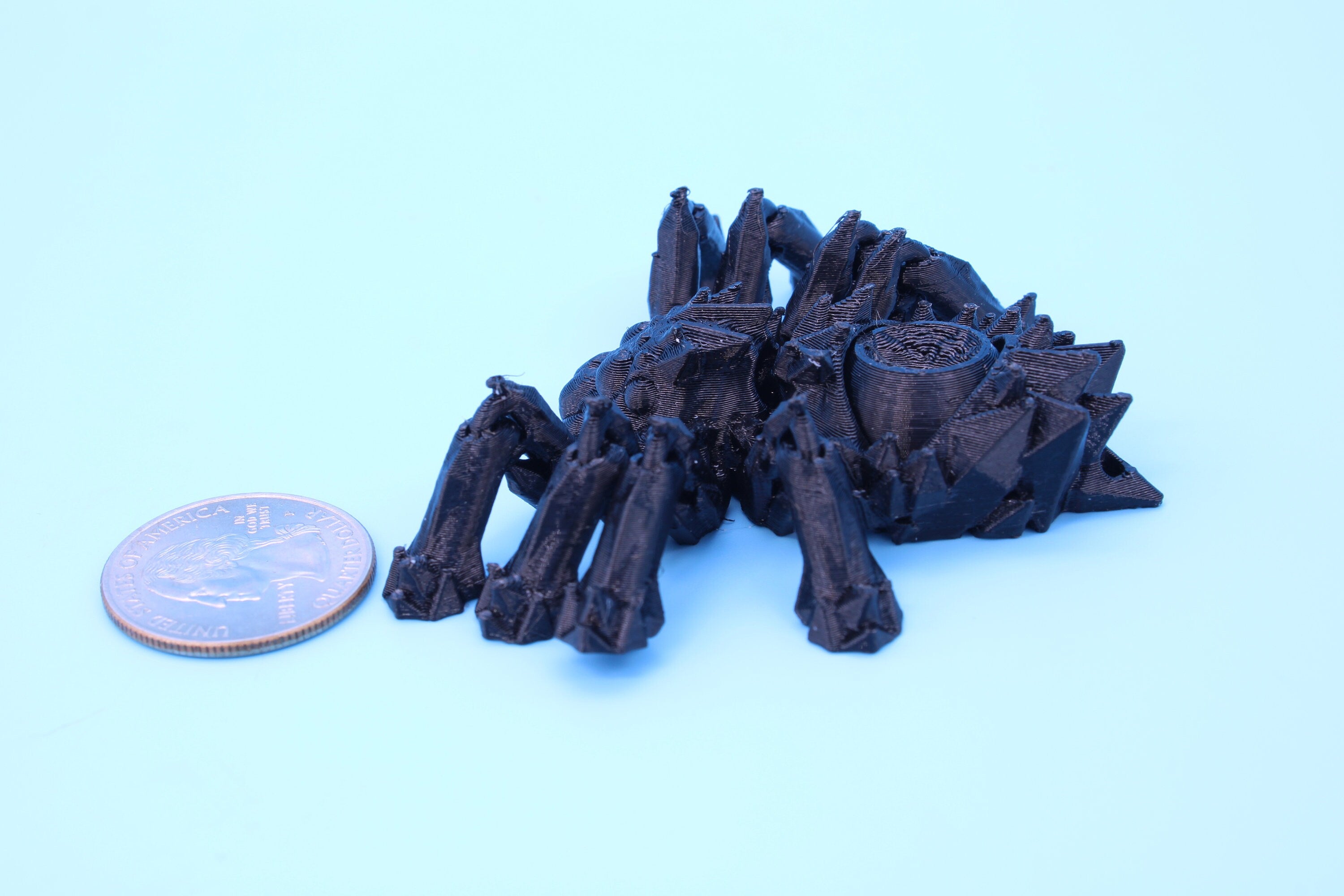 Spider- 3D Printed TPU | Black | Flexi Toy. made to order