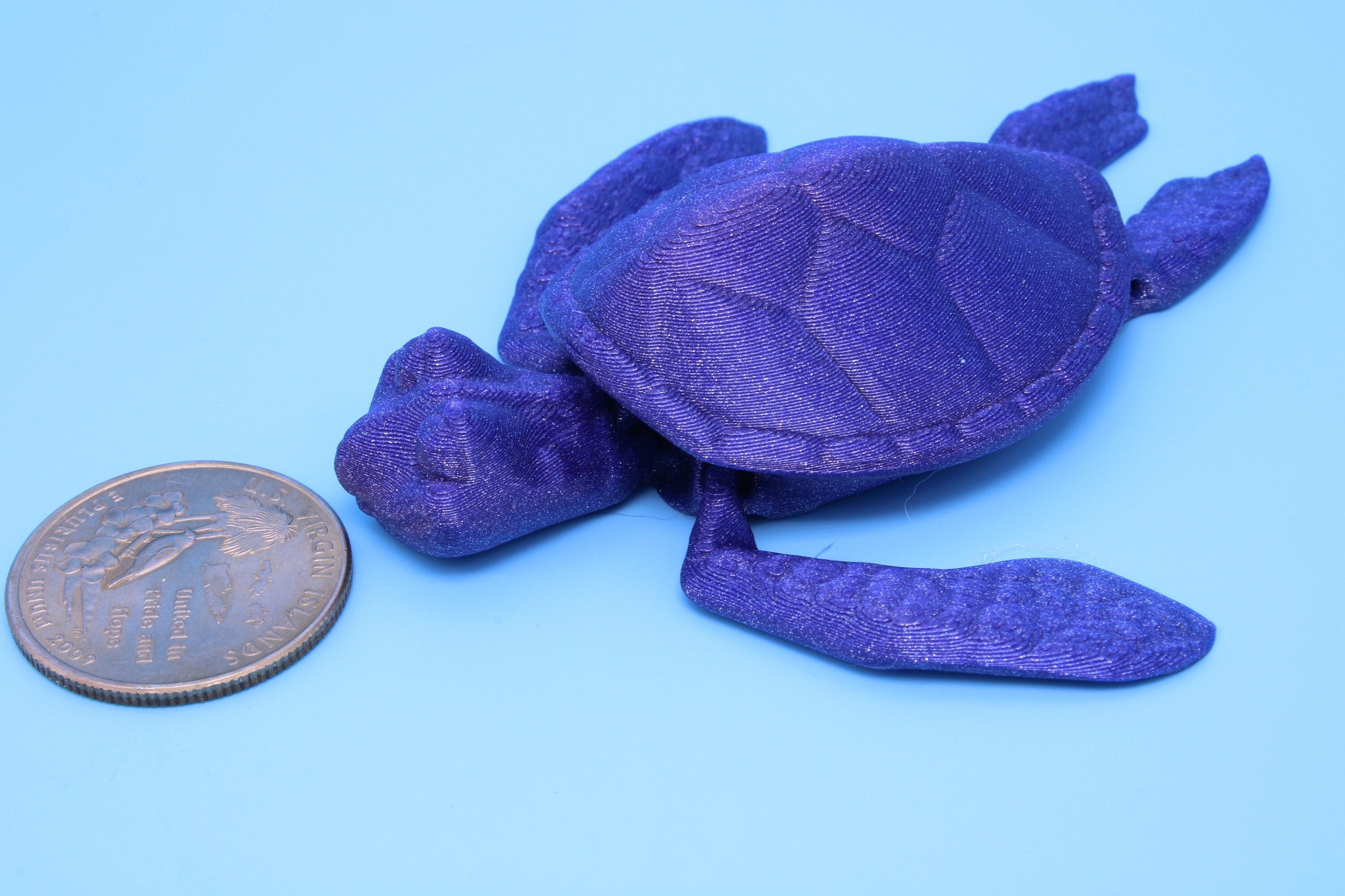 Turtle- Miniature, Articulating, 3D printed