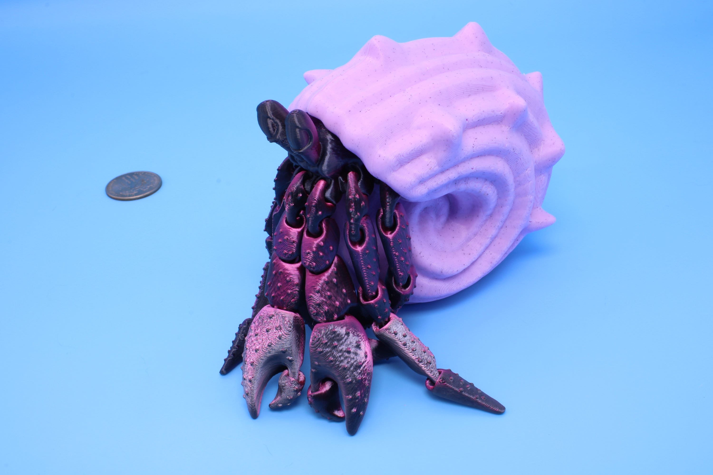 Articulating Hermit Crab with Shell | 3D Printed