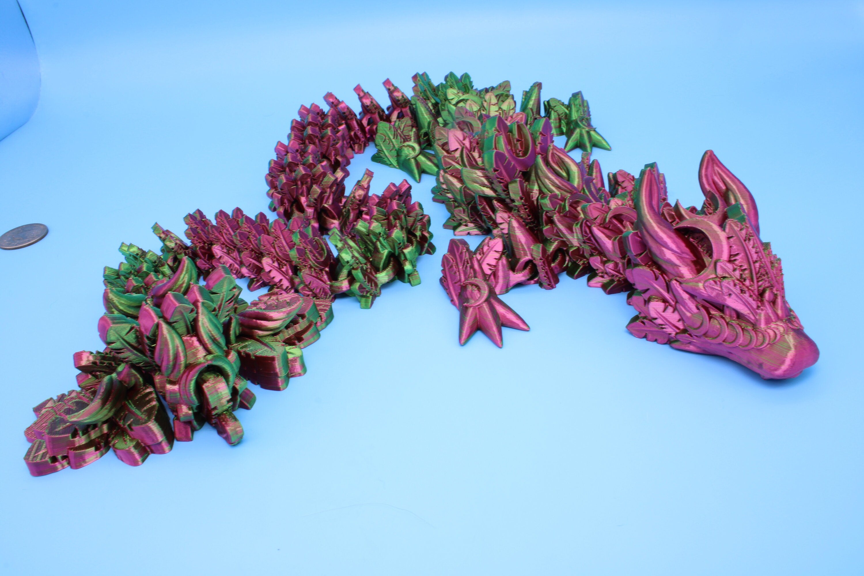 Lunar Dragon | Dual Color | 3D Printed Dragon 31 inches!