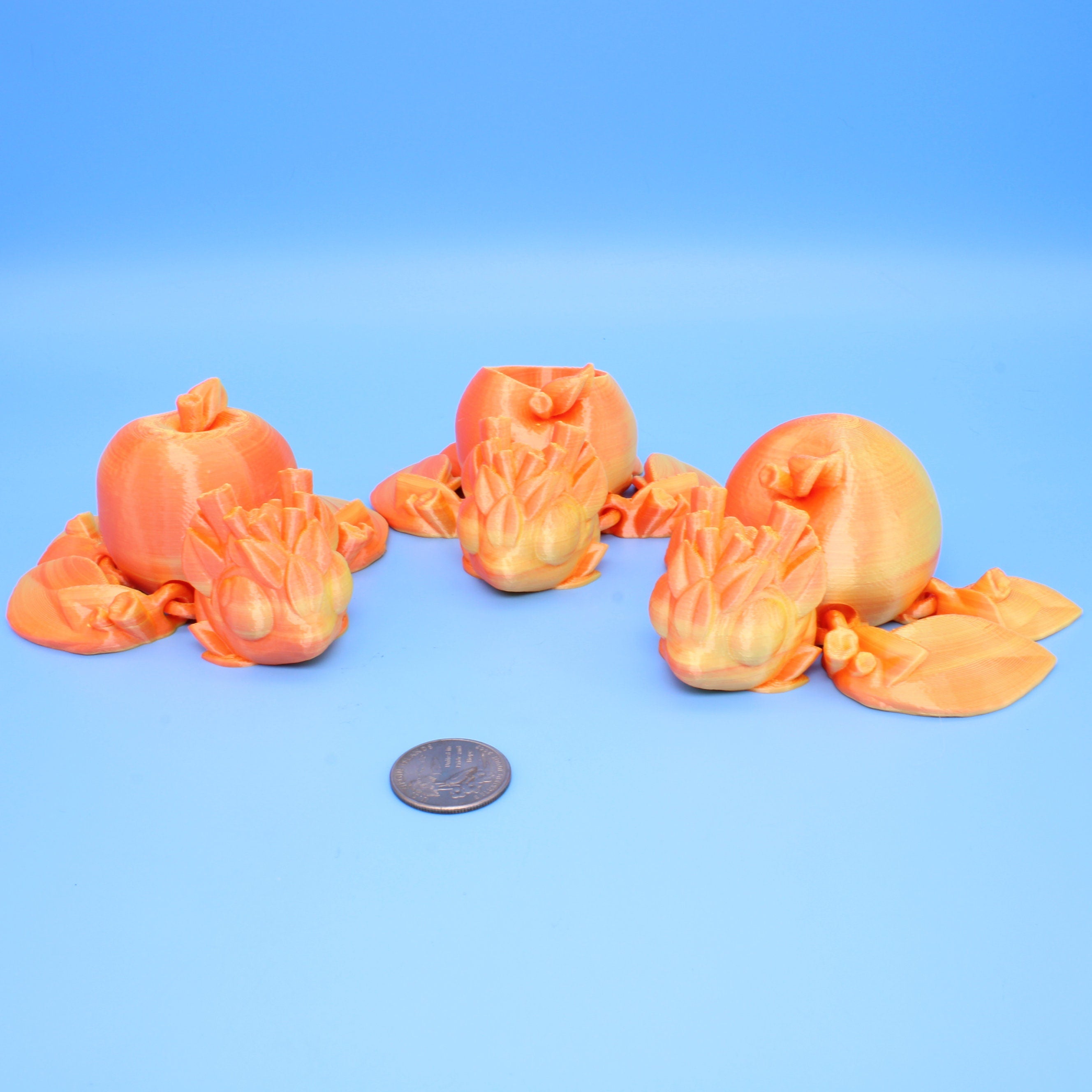 Apple Turtle- Orange / Yellow | 4.5 in. | 2 Versions.
