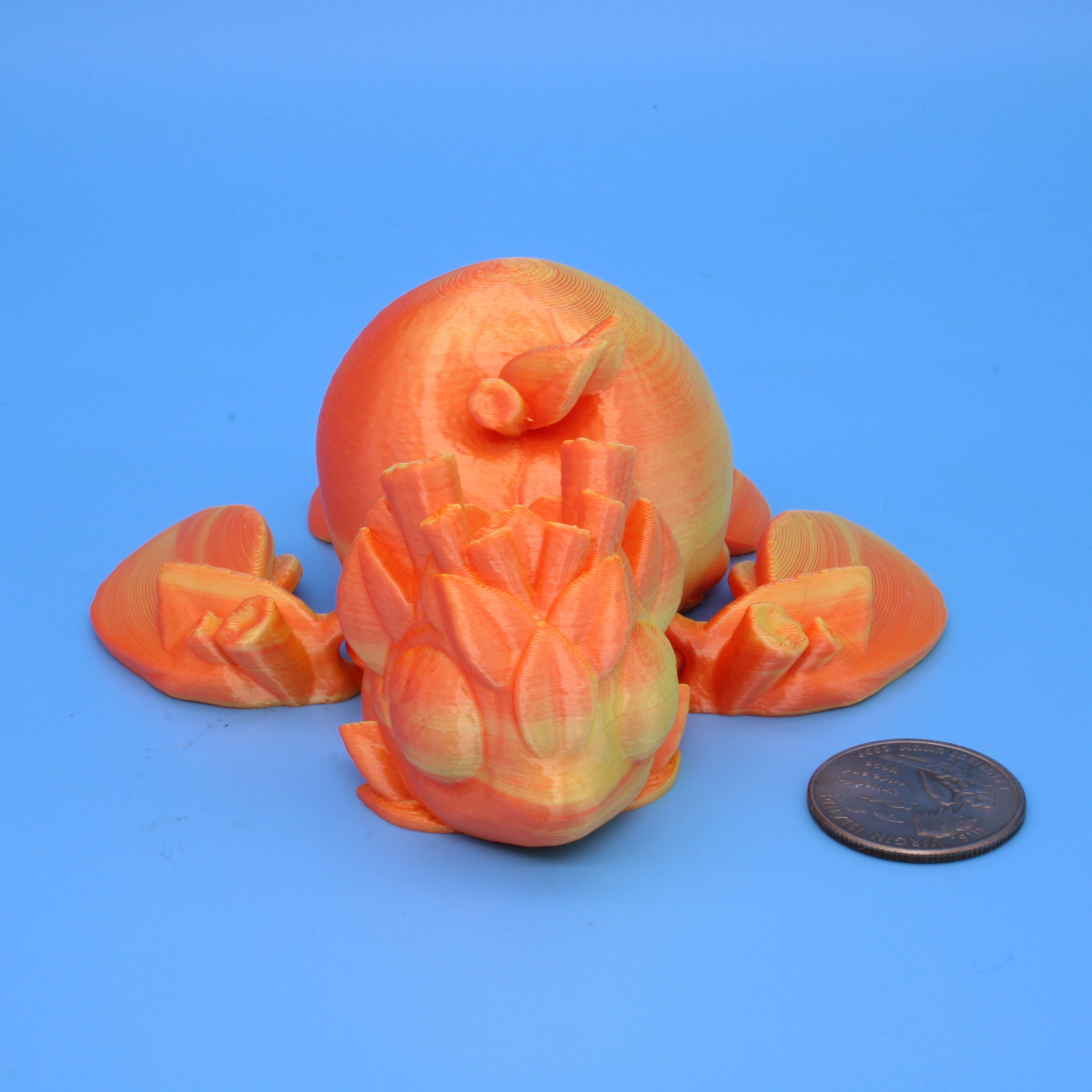 Apple Turtle- Orange / Yellow | 4.5 in. | 2 Versions.