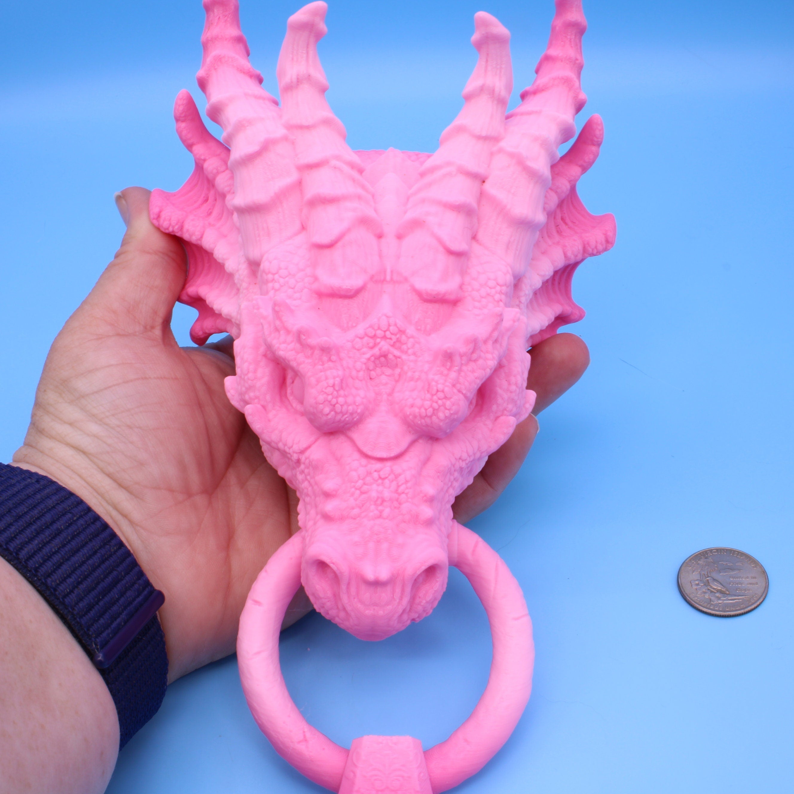 Dragon Head- Door Knocker | 3D Printed | Unique Dragon knocker with moving knocker