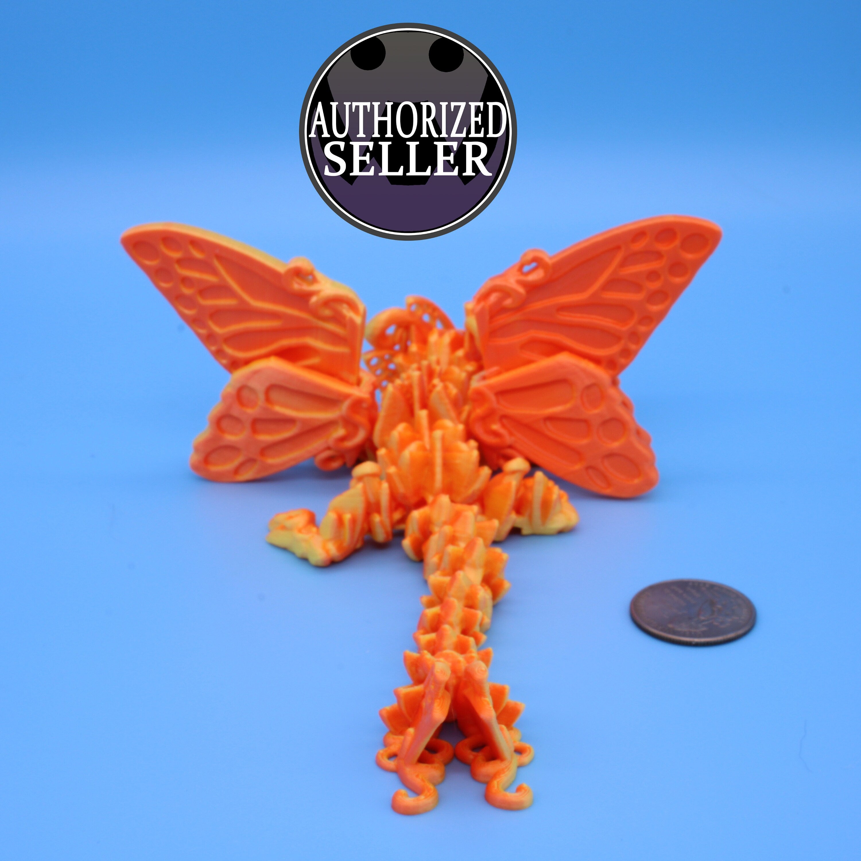 Butterfly Wing Dragon | 3D Printed, 7.5 in.