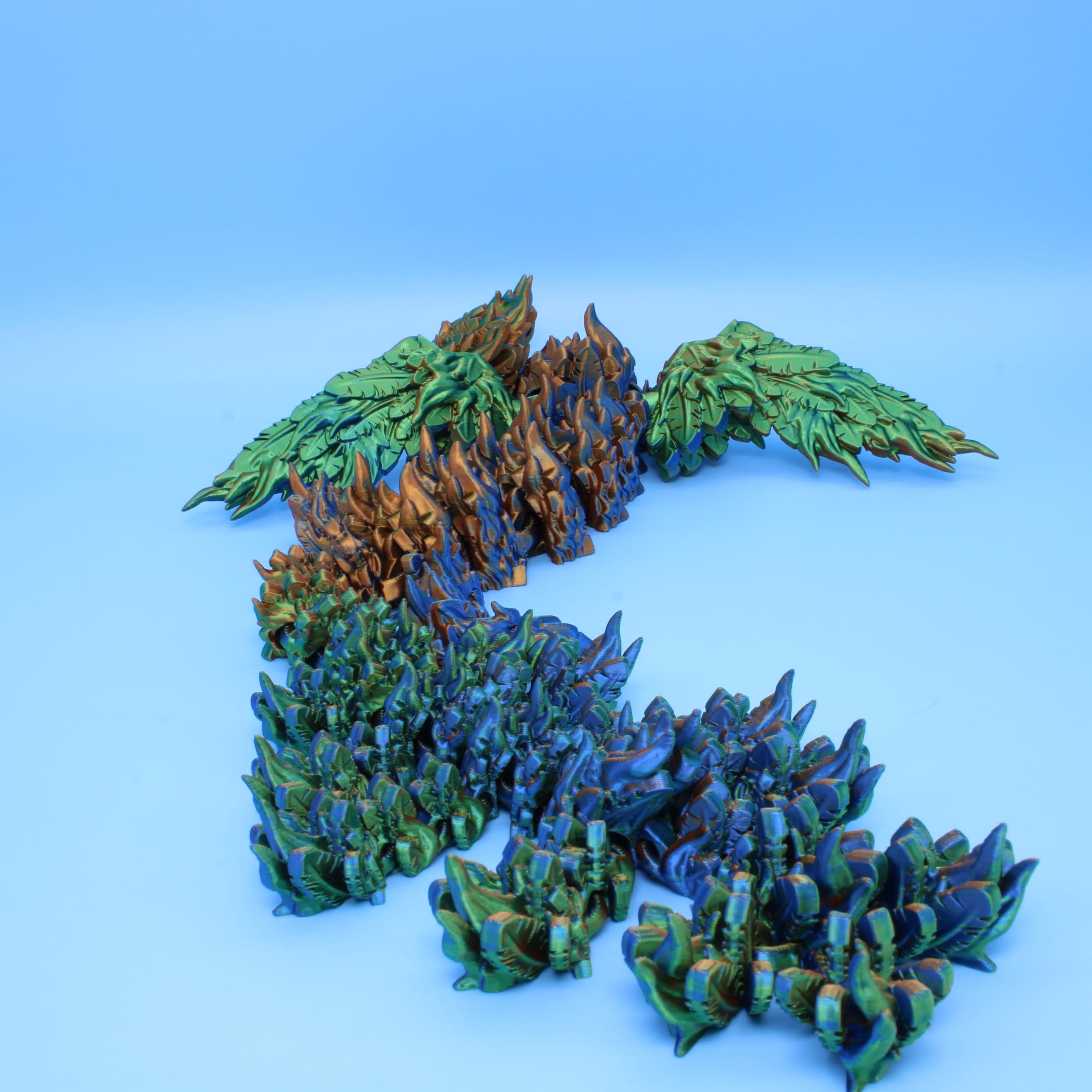 Phoenix Dragon | 3D printed | Articulating Dragon | Fidget Toy | Flexi Toy | 19 in.