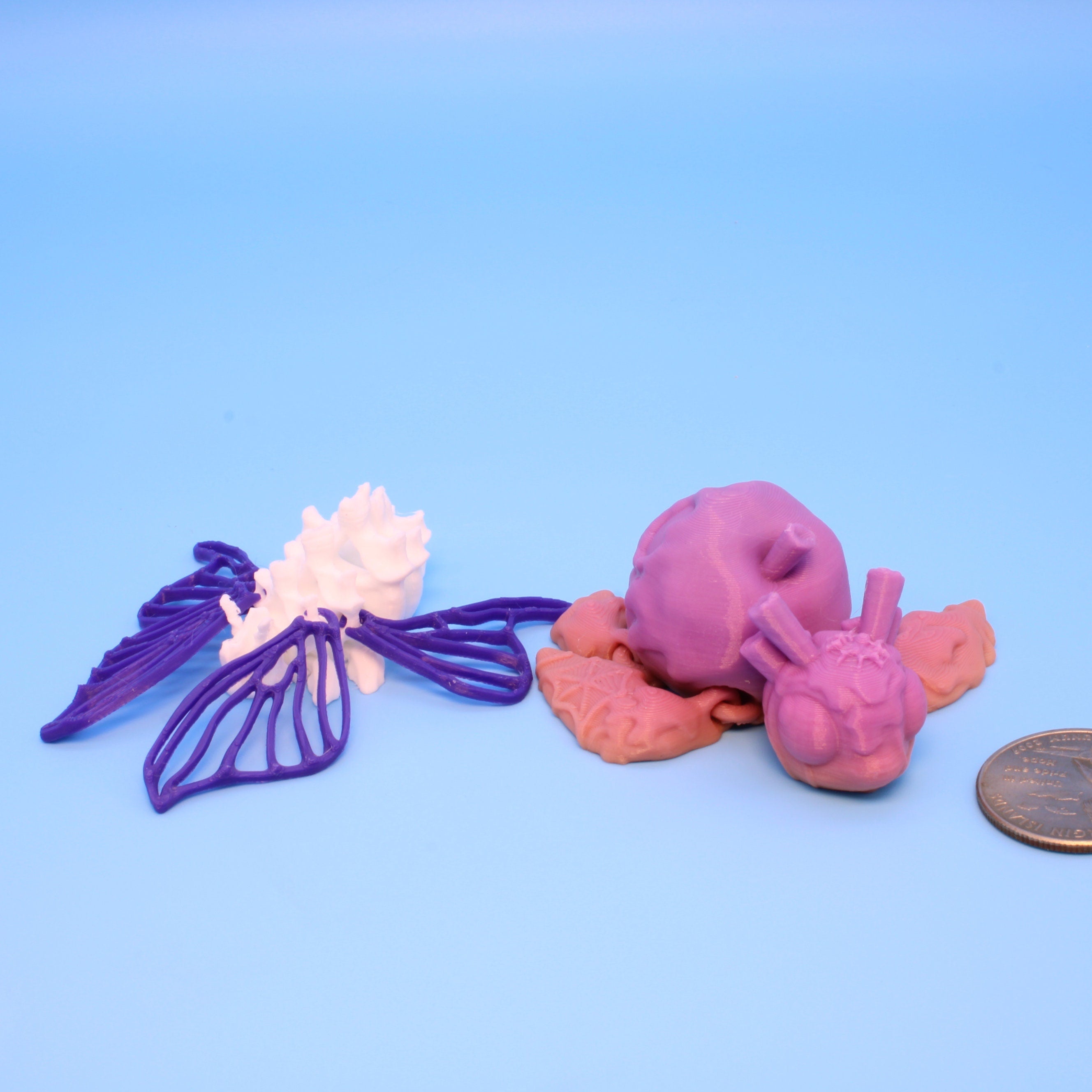 Miniature Poison Apple Turtle & Bone Moth | 3D Printed