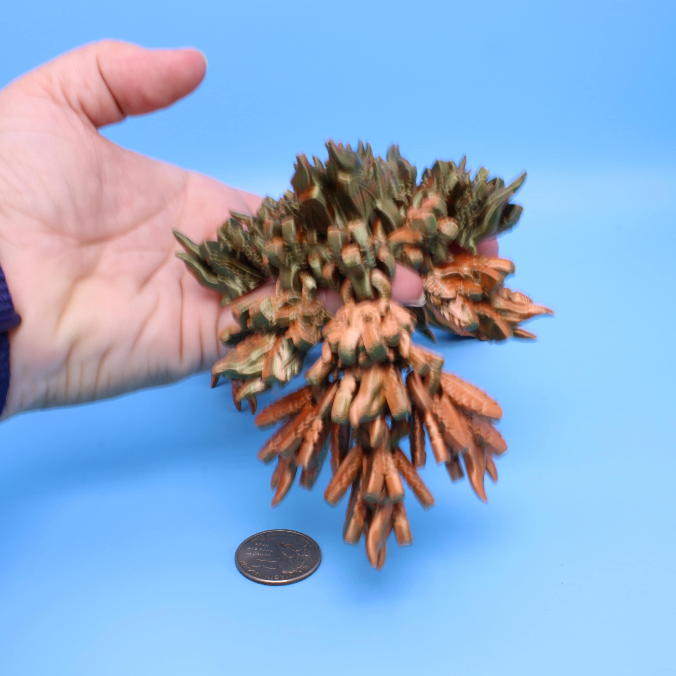 Phoenix Dragon | 3D printed | Articulating Dragon | Fidget Toy | Flexi Toy | 19 in.
