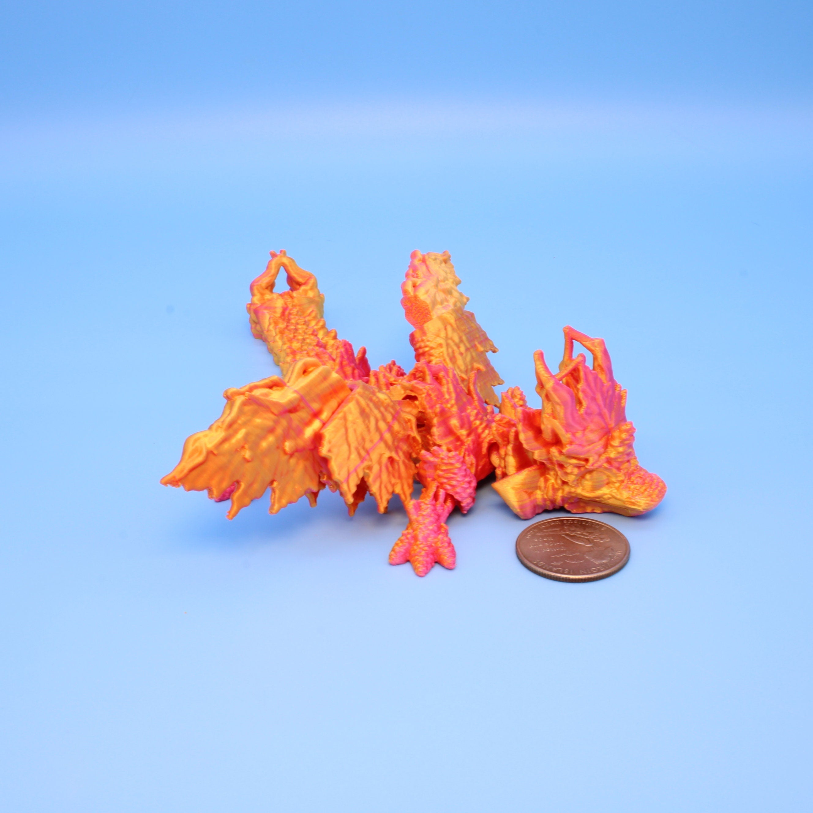 Baby Autumn Wing Dragon | 3D printed | 7 in.