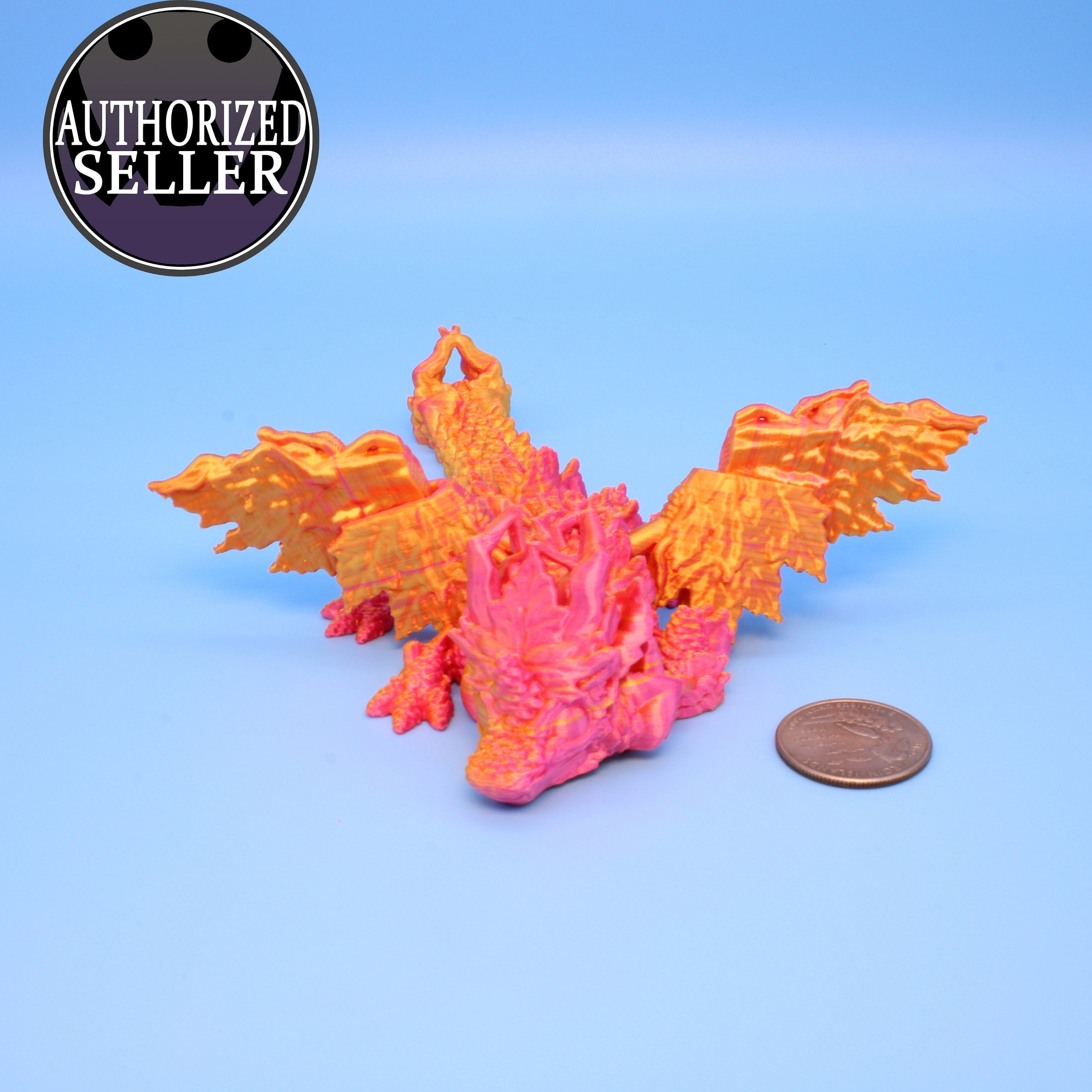 Baby Autumn Wing Dragon | 3D printed | 7 in.