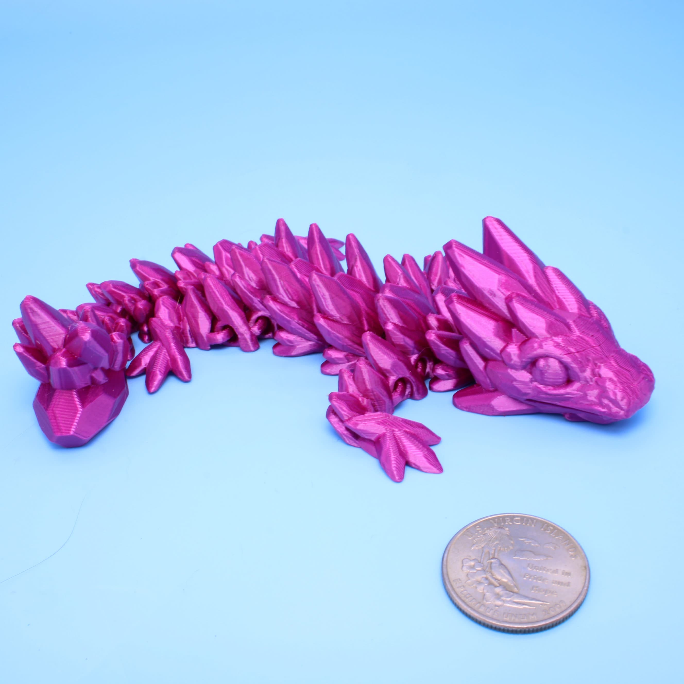 Baby Gem Dragon, 3D Printed, Articulating 7 in. (Made)