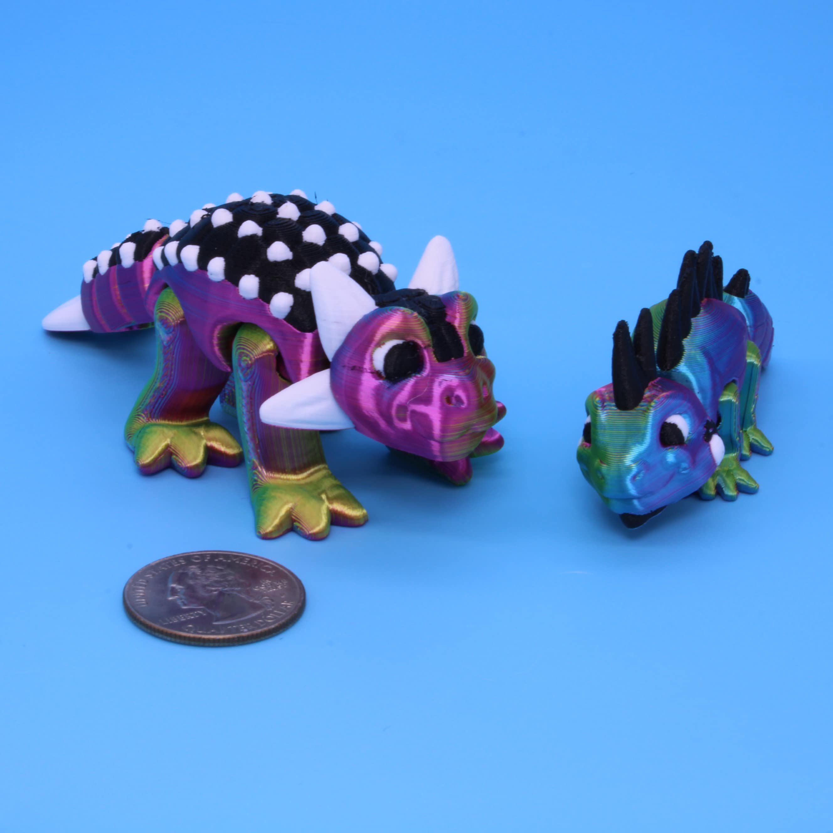 Cute Articulating Baby Ankylosaurus / Iguana | 3D Printed