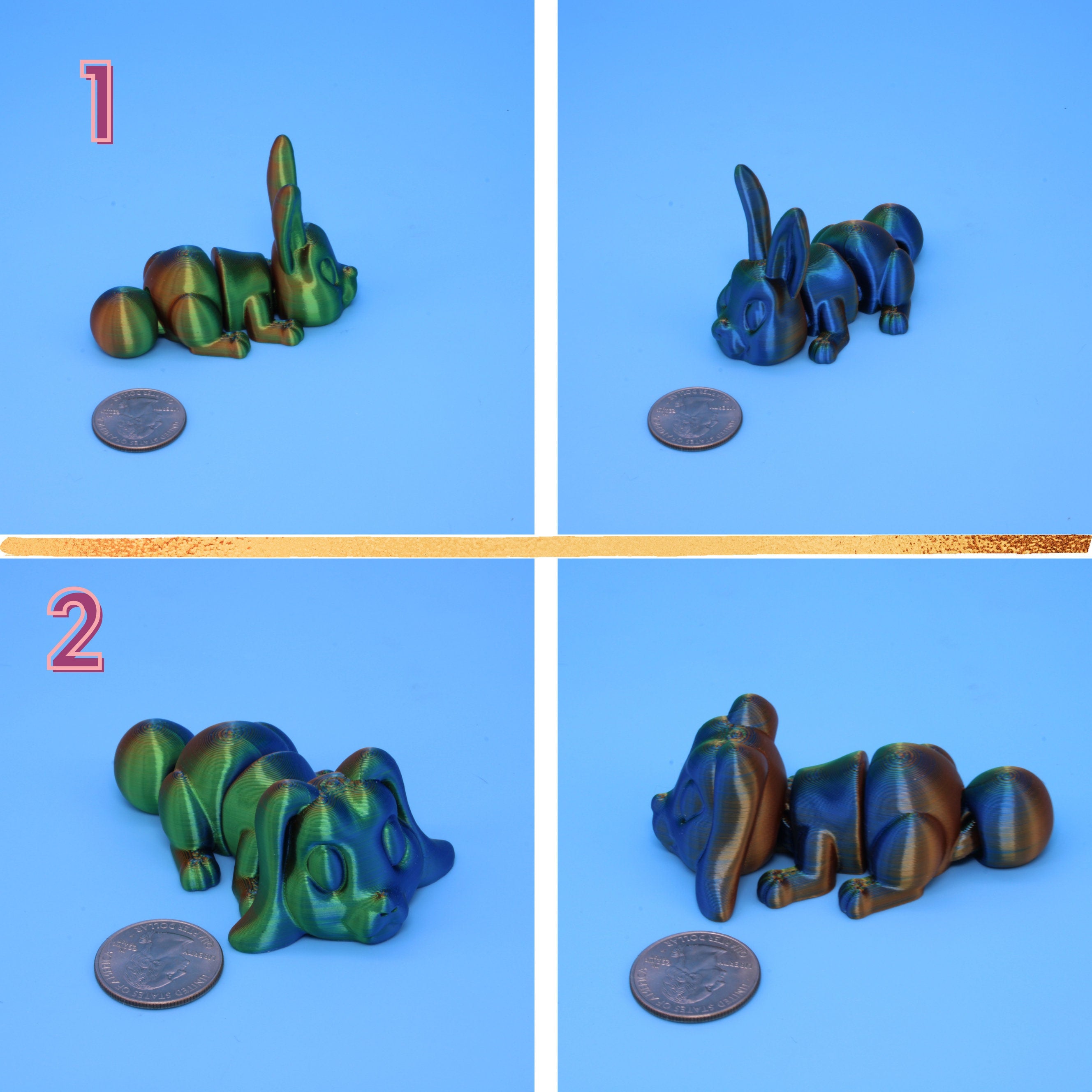 Cute Articulating Bunny | 3D Printed - Authorized Seller