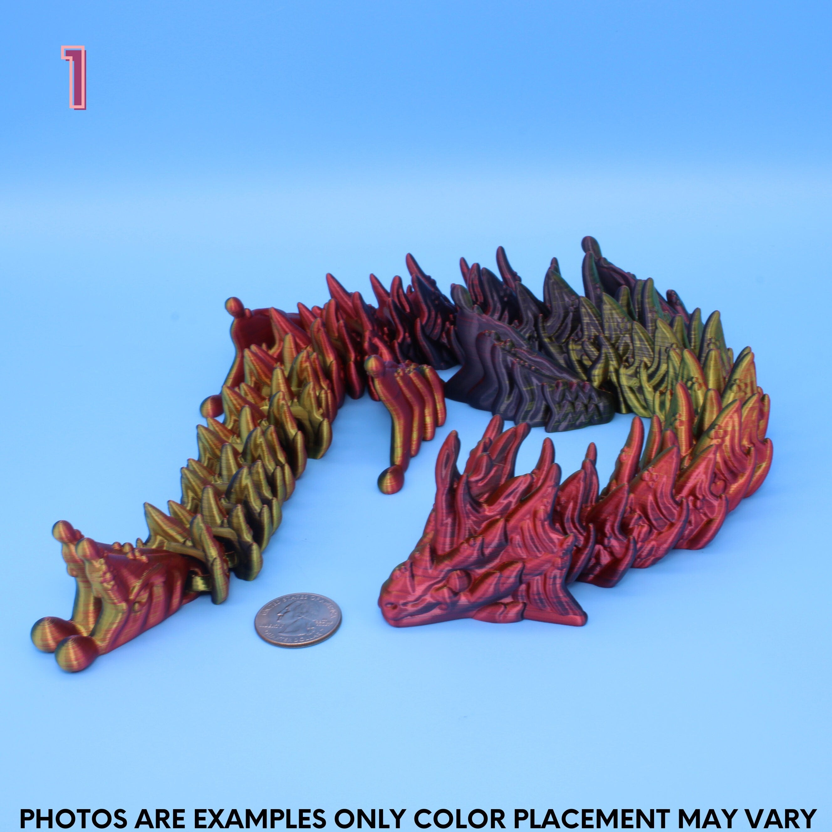 Aquarius Dragon 3D Printed - Authorized Seller of Dragons Den