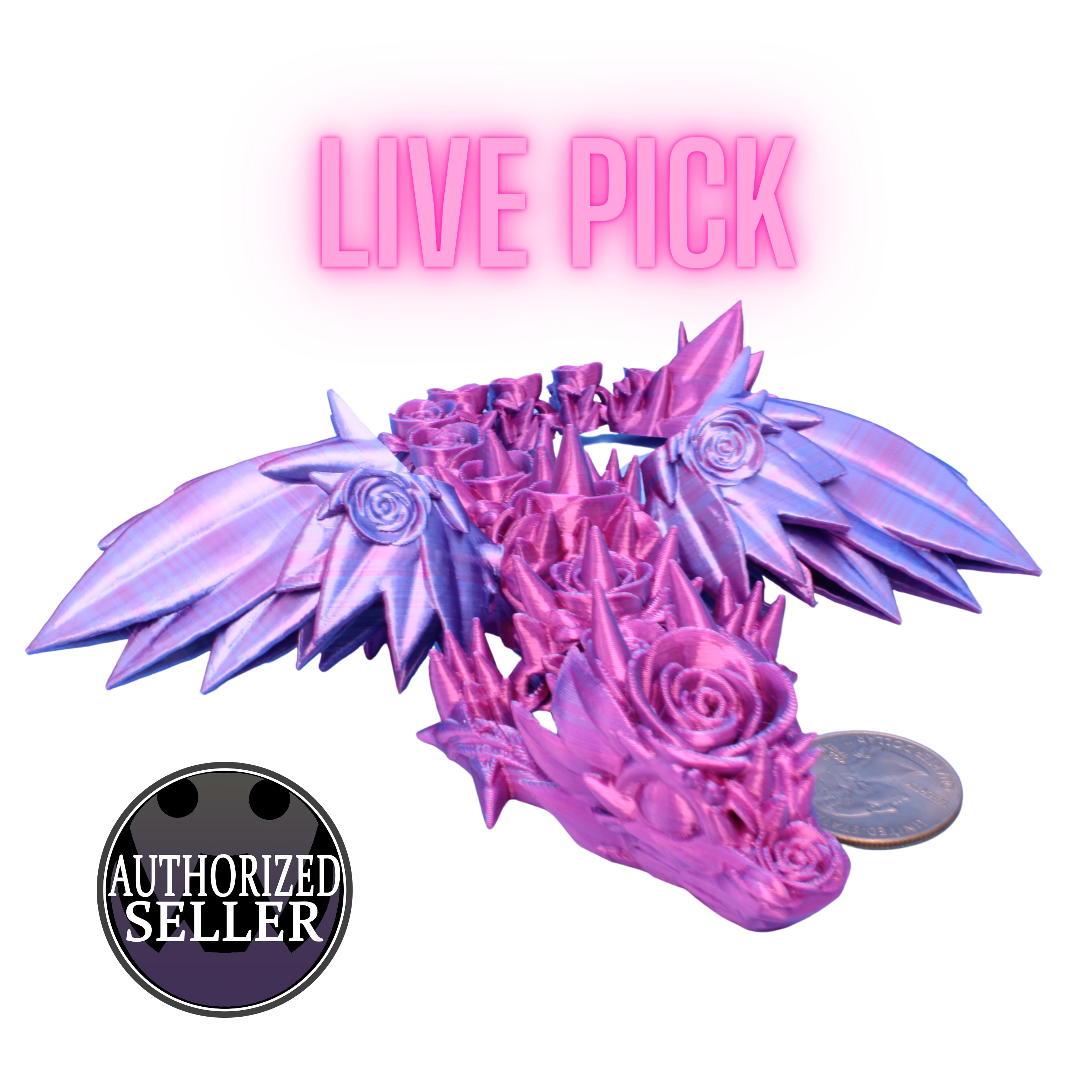 Live Pick / Surprise Baby Rose Wing Dragon  | 3D Printed
