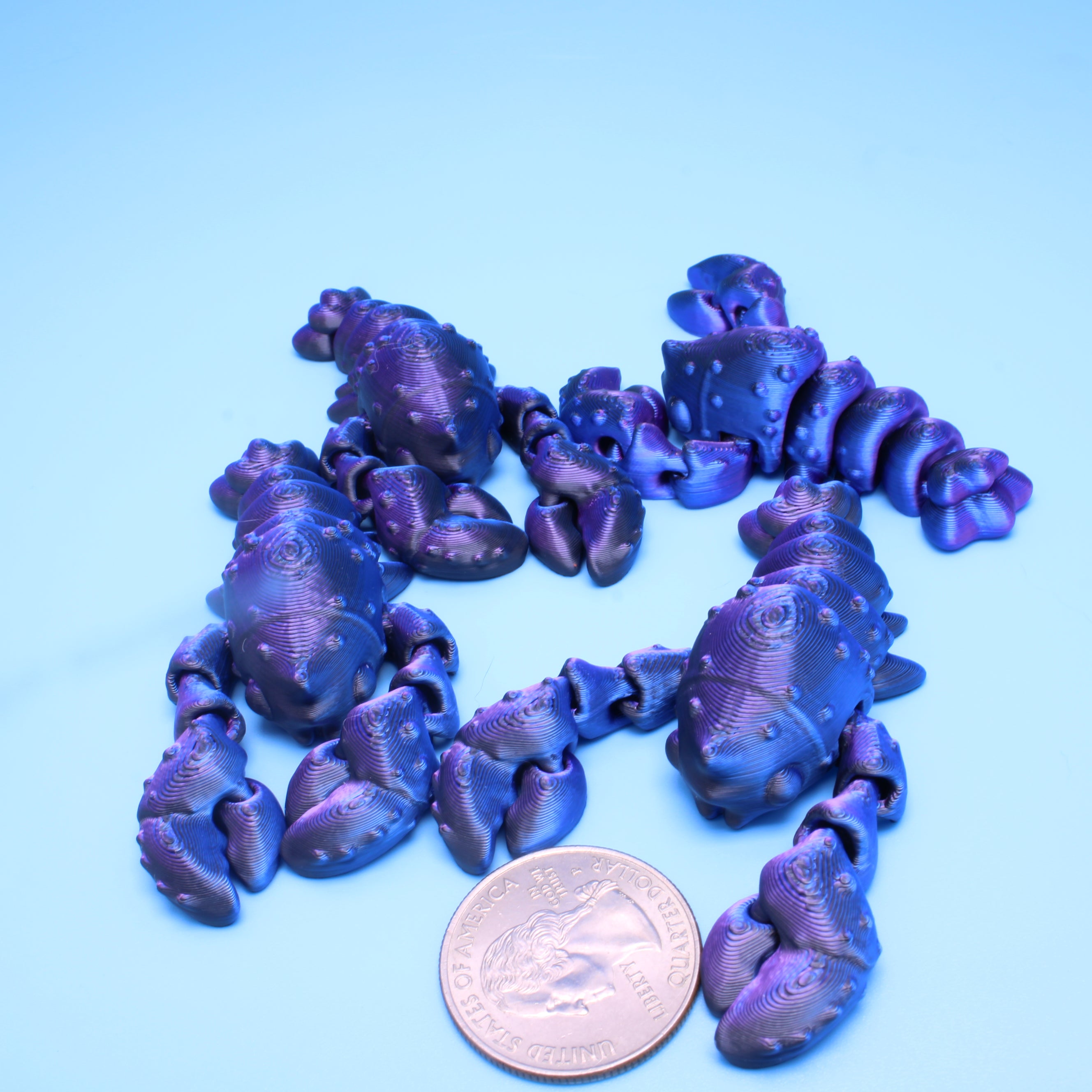 Lobster Black, Blue, Purple- 3D Printed | Layers In Green Authorized Seller