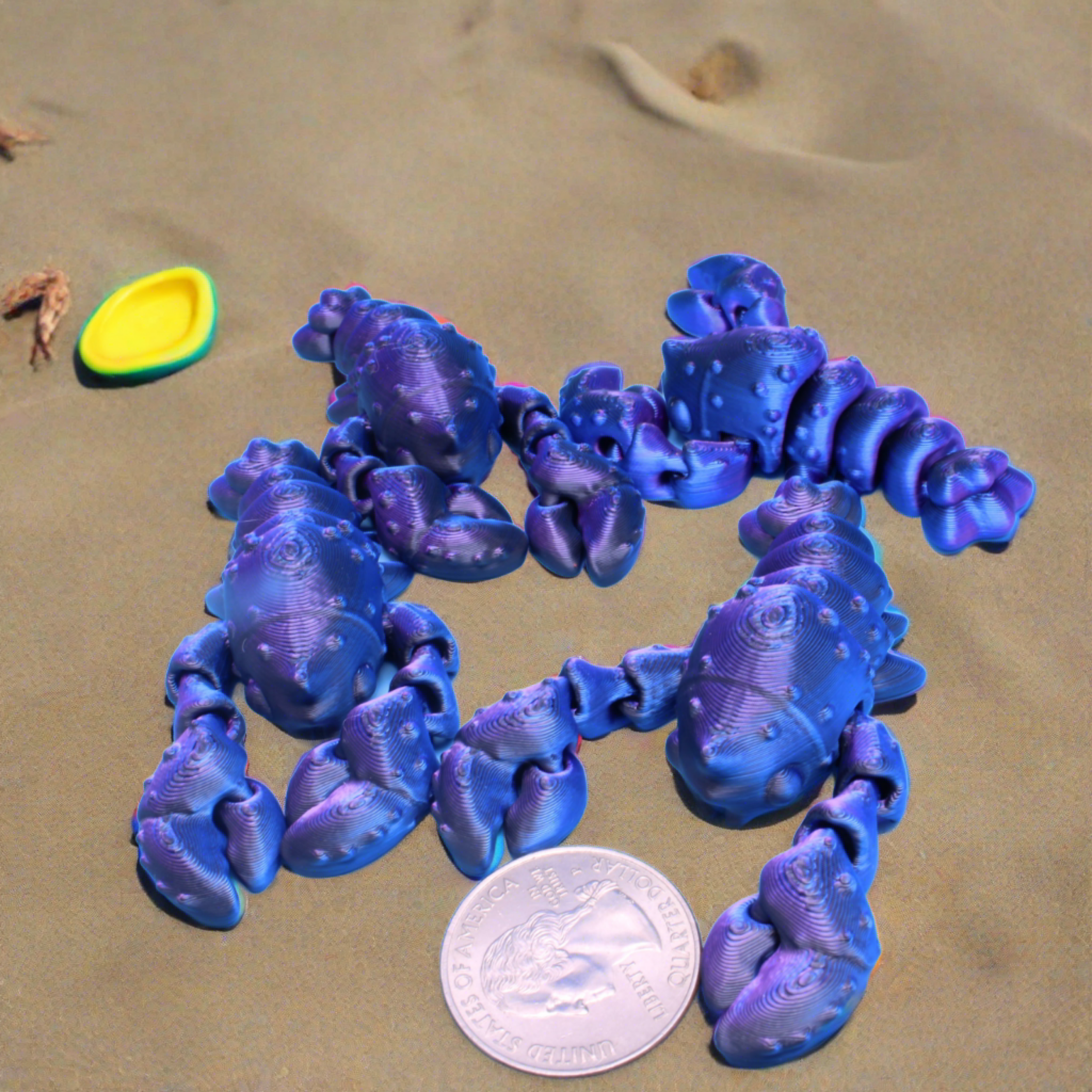 Lobster Black, Blue, Purple- 3D Printed | Layers In Green Authorized Seller