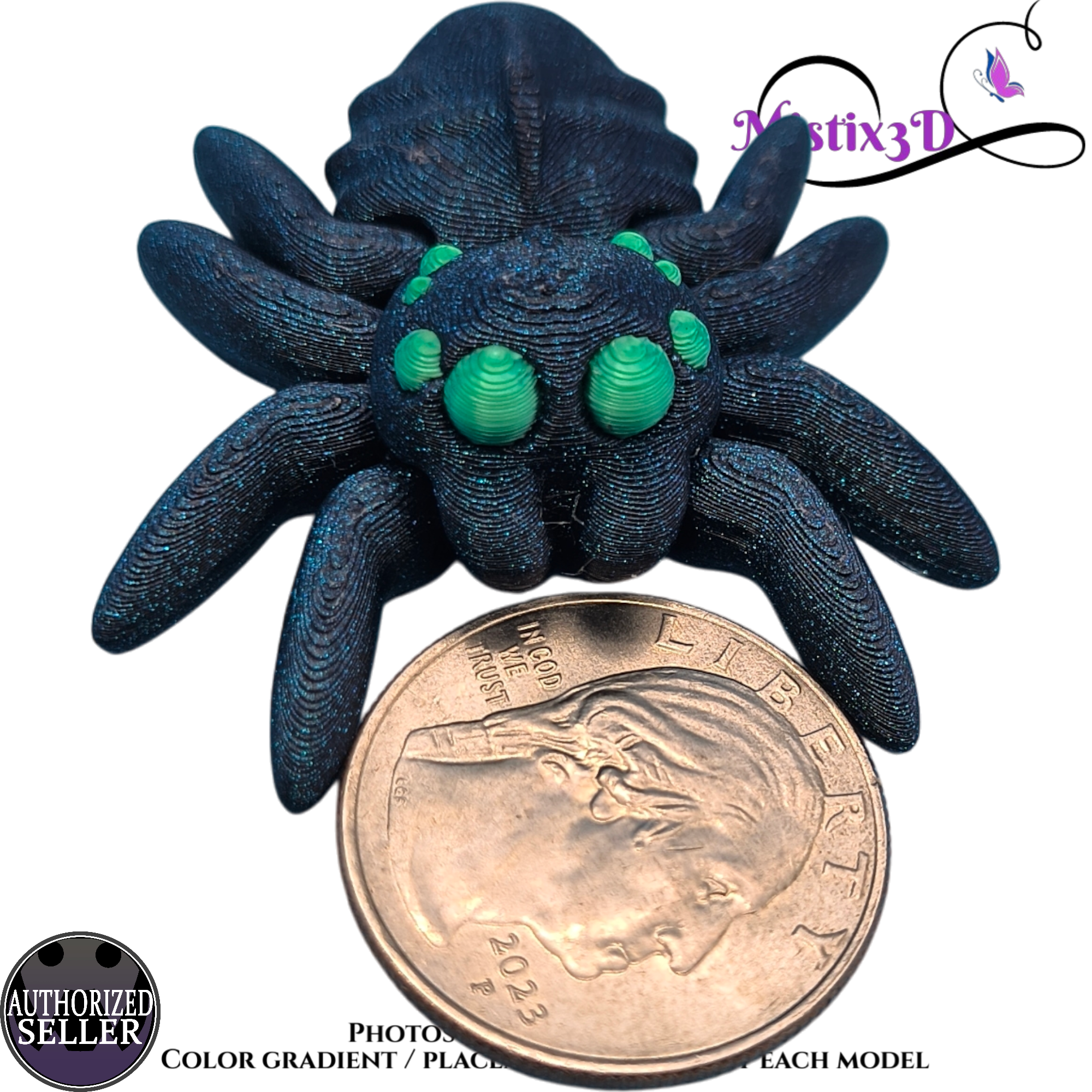 Tiny Spider v1. 3D printed Authorized Seller