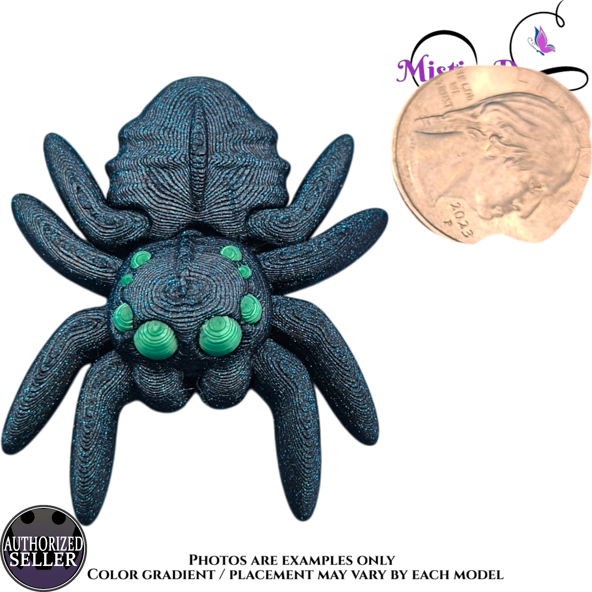 Tiny Spider v1. 3D printed Authorized Seller