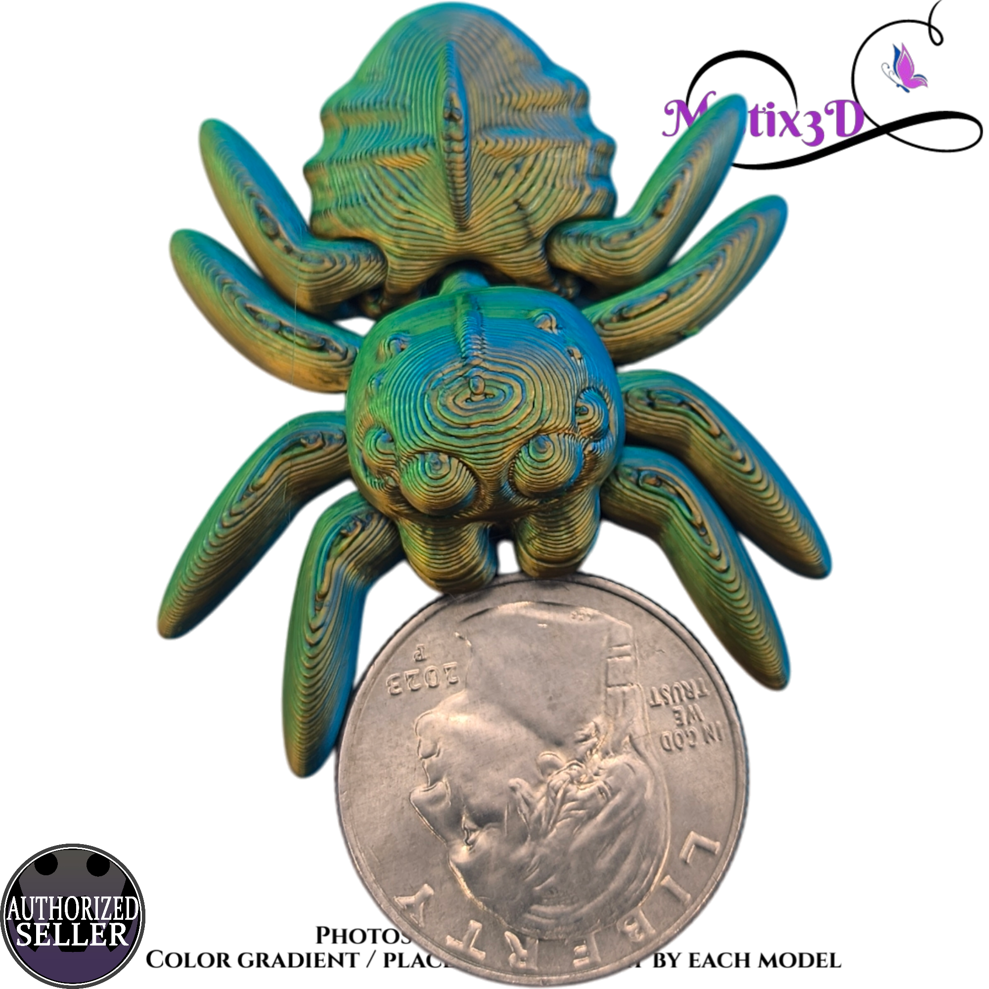 Tiny Spider 3D printed Authorized Seller