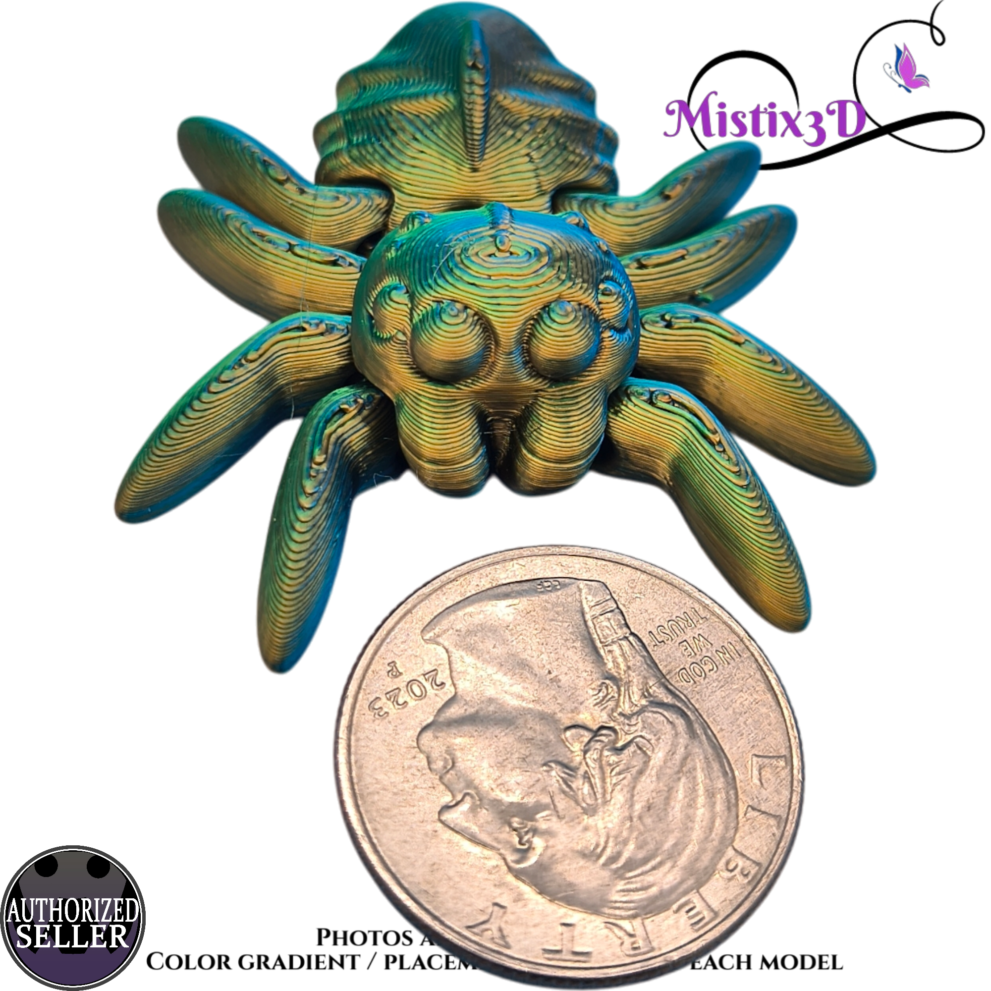 Tiny Spider 3D printed Authorized Seller