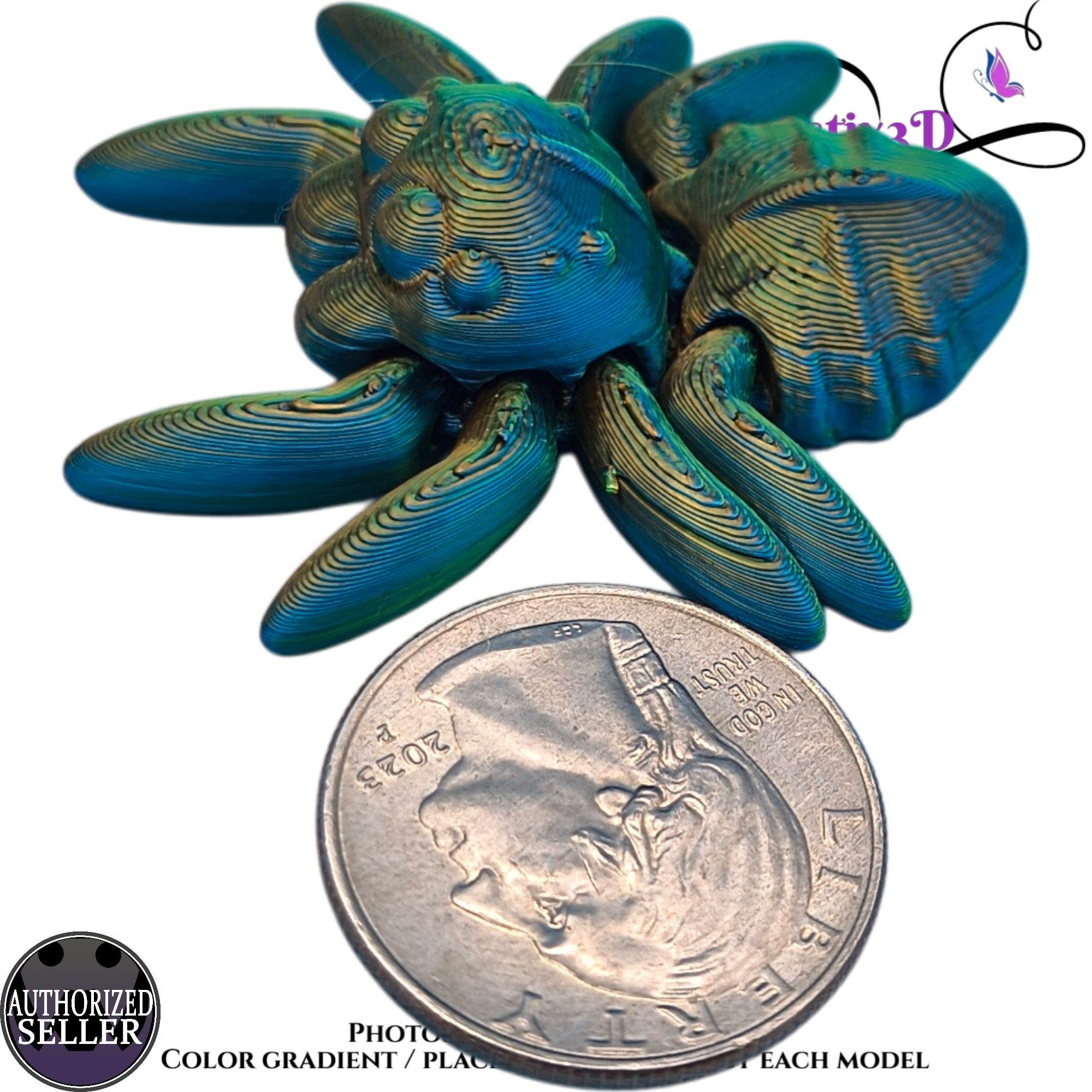 Tiny Spider 3D printed Authorized Seller