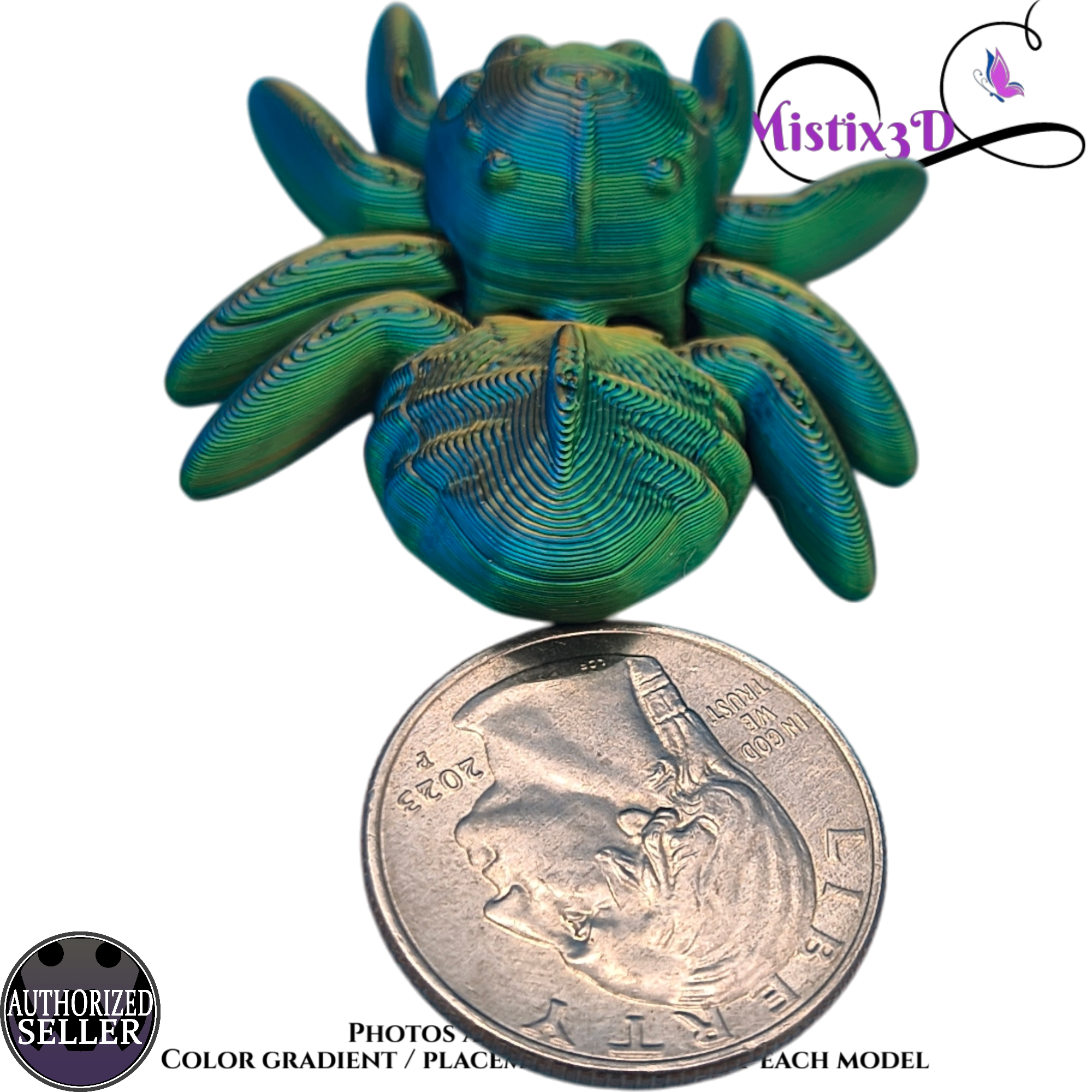 Tiny Spider 3D printed Authorized Seller