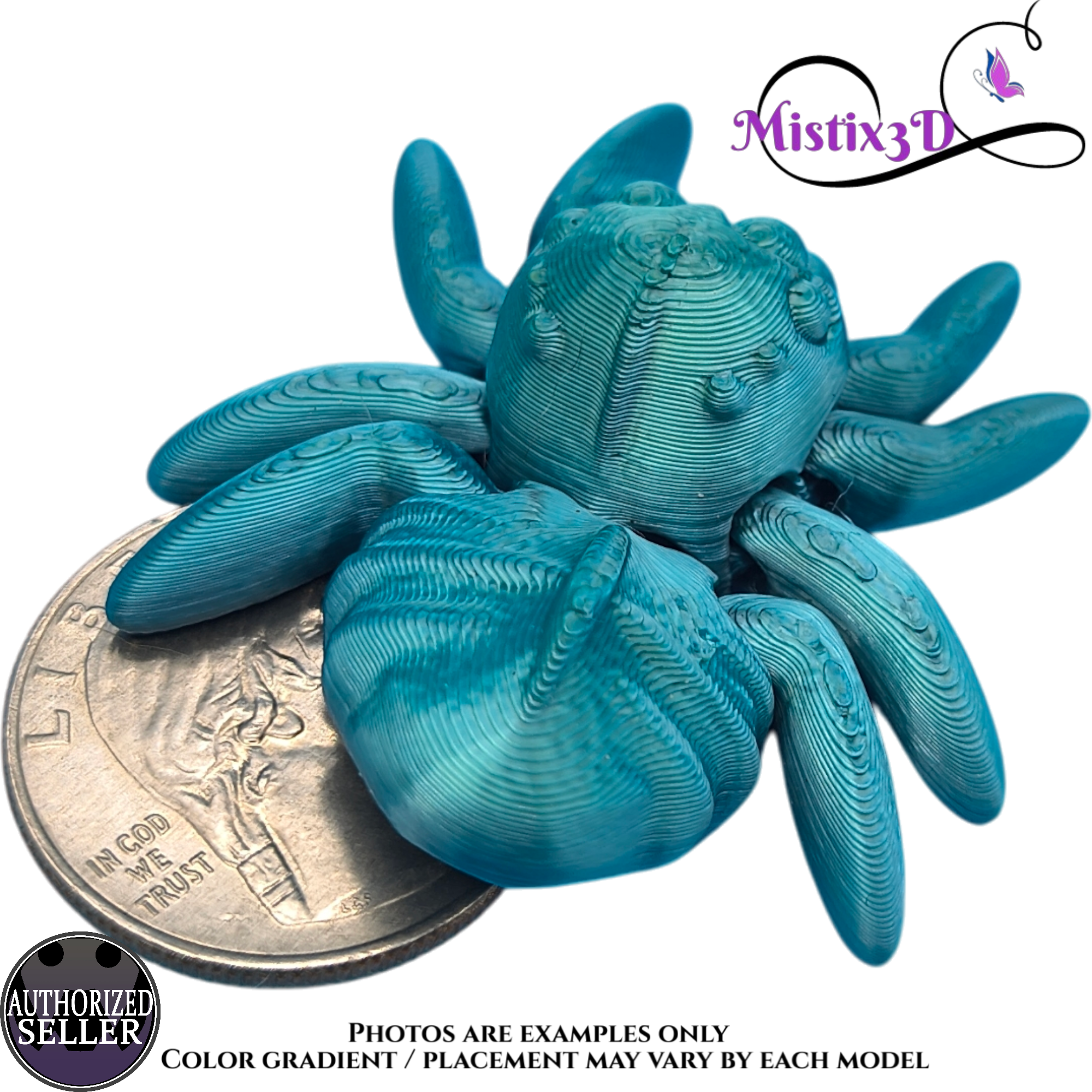 Tiny Spider 3D printed Authorized Seller