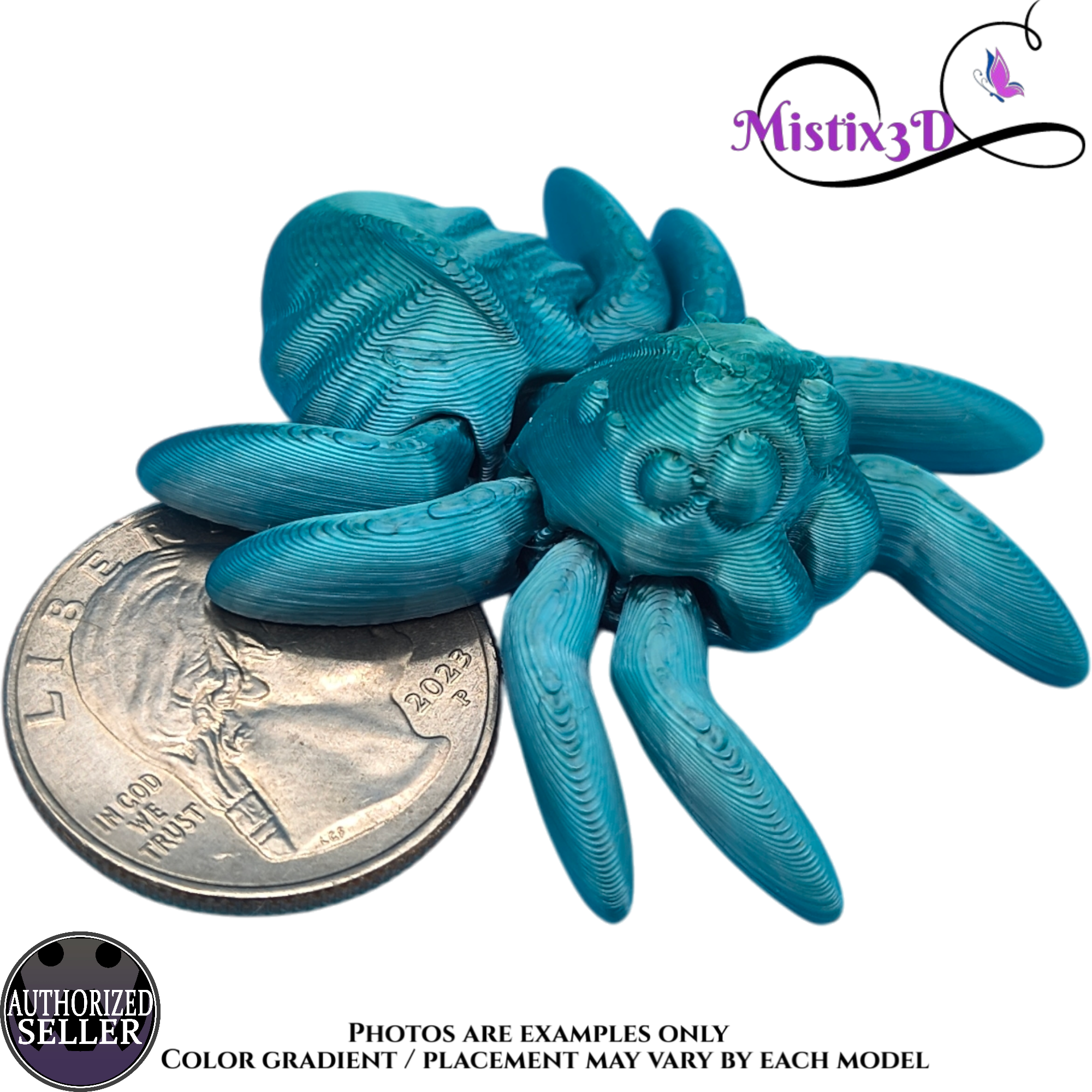 Tiny Spider 3D printed Authorized Seller