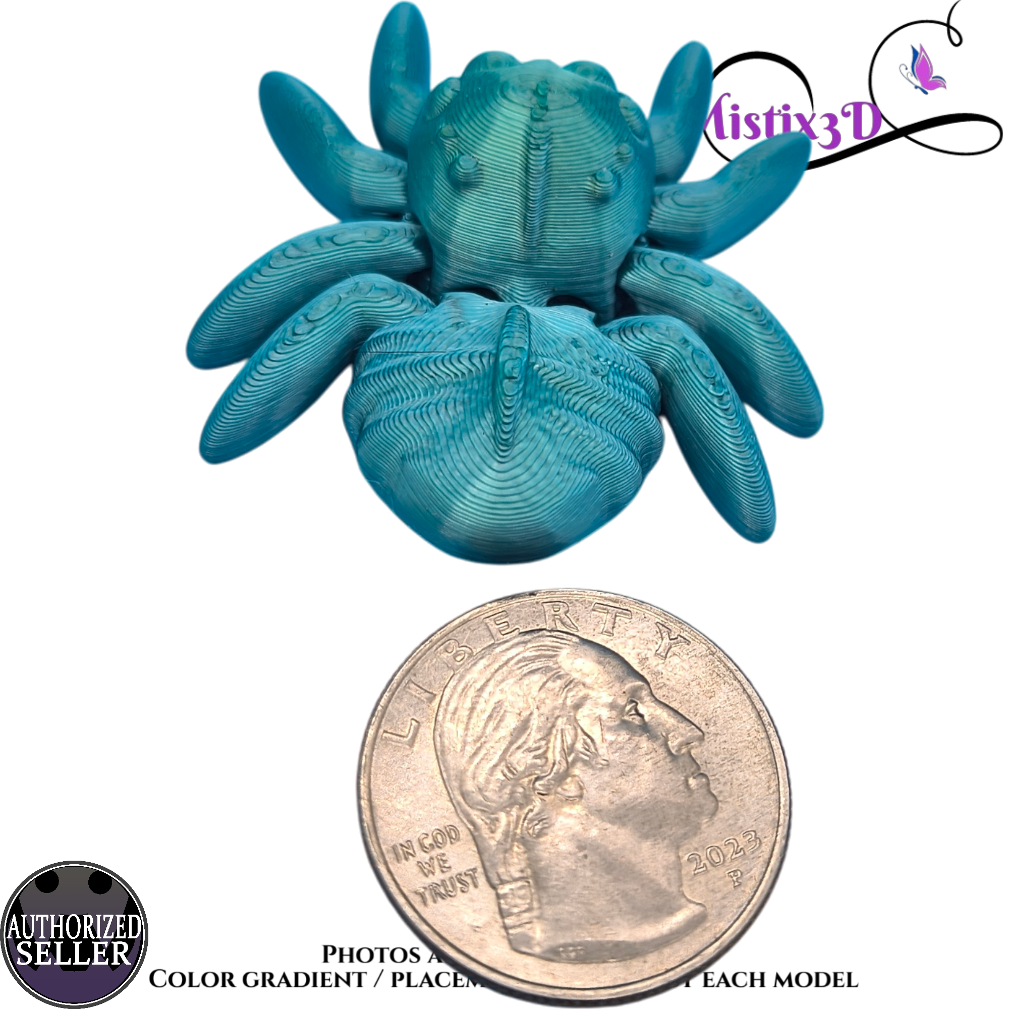 Tiny Spider 3D printed Authorized Seller