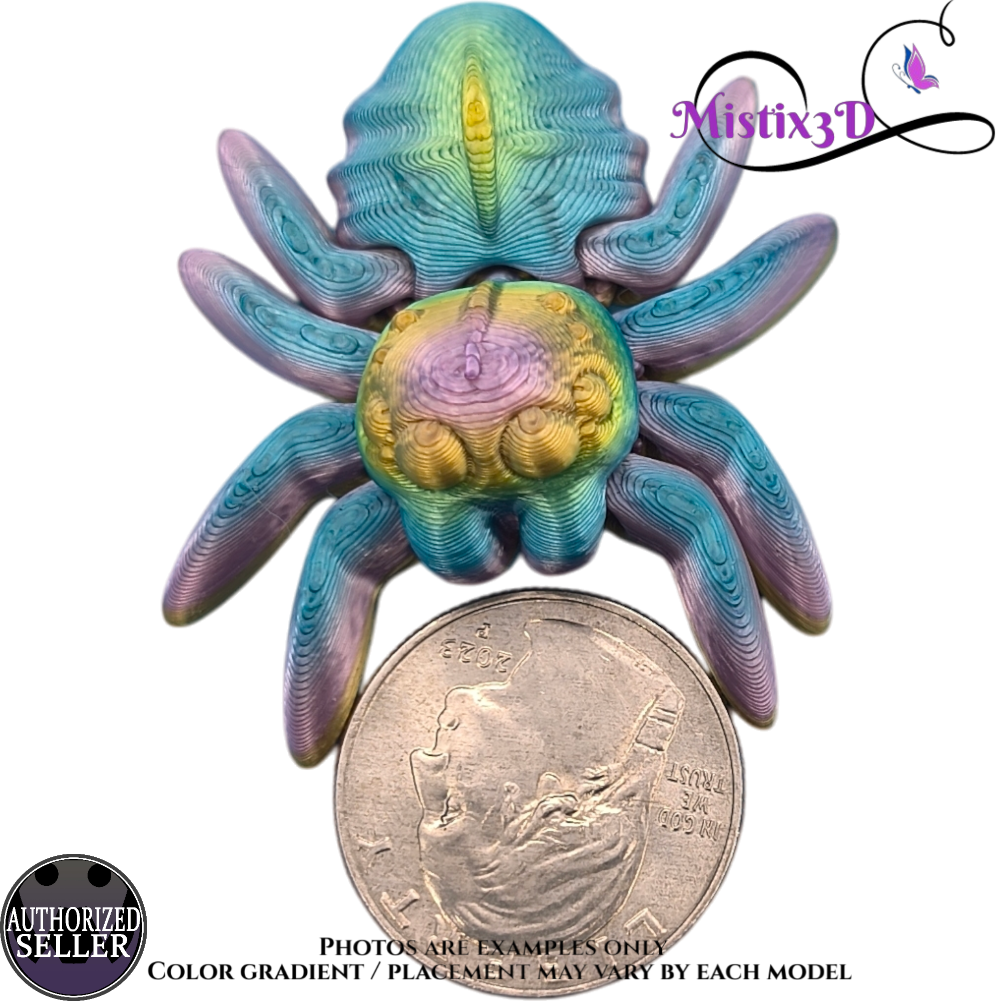 Tiny Spider 3D printed Authorized Seller