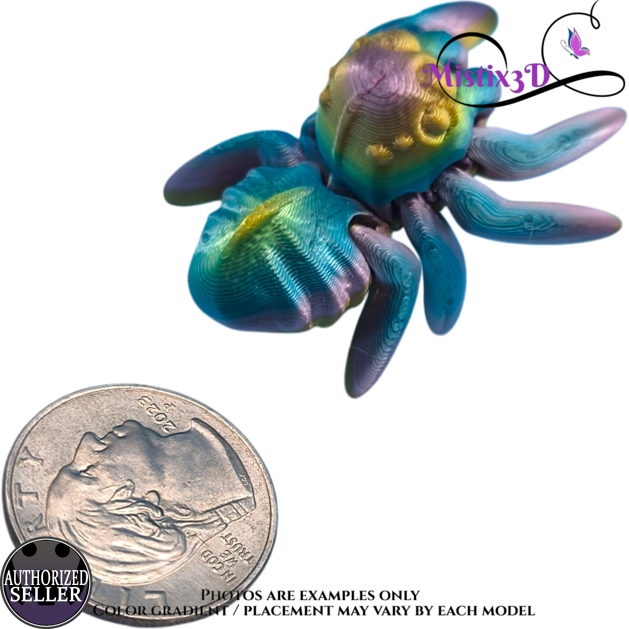 Tiny Spider 3D printed Authorized Seller