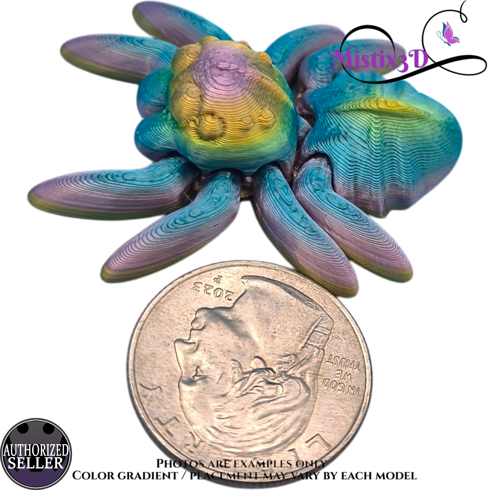 Tiny Spider 3D printed Authorized Seller