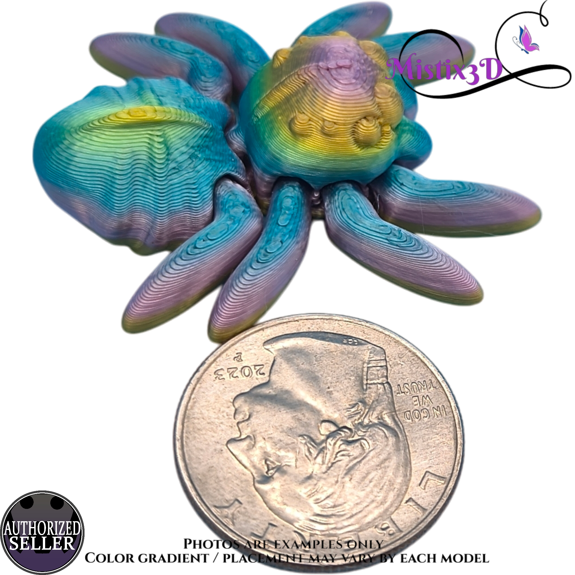 Tiny Spider 3D printed Authorized Seller