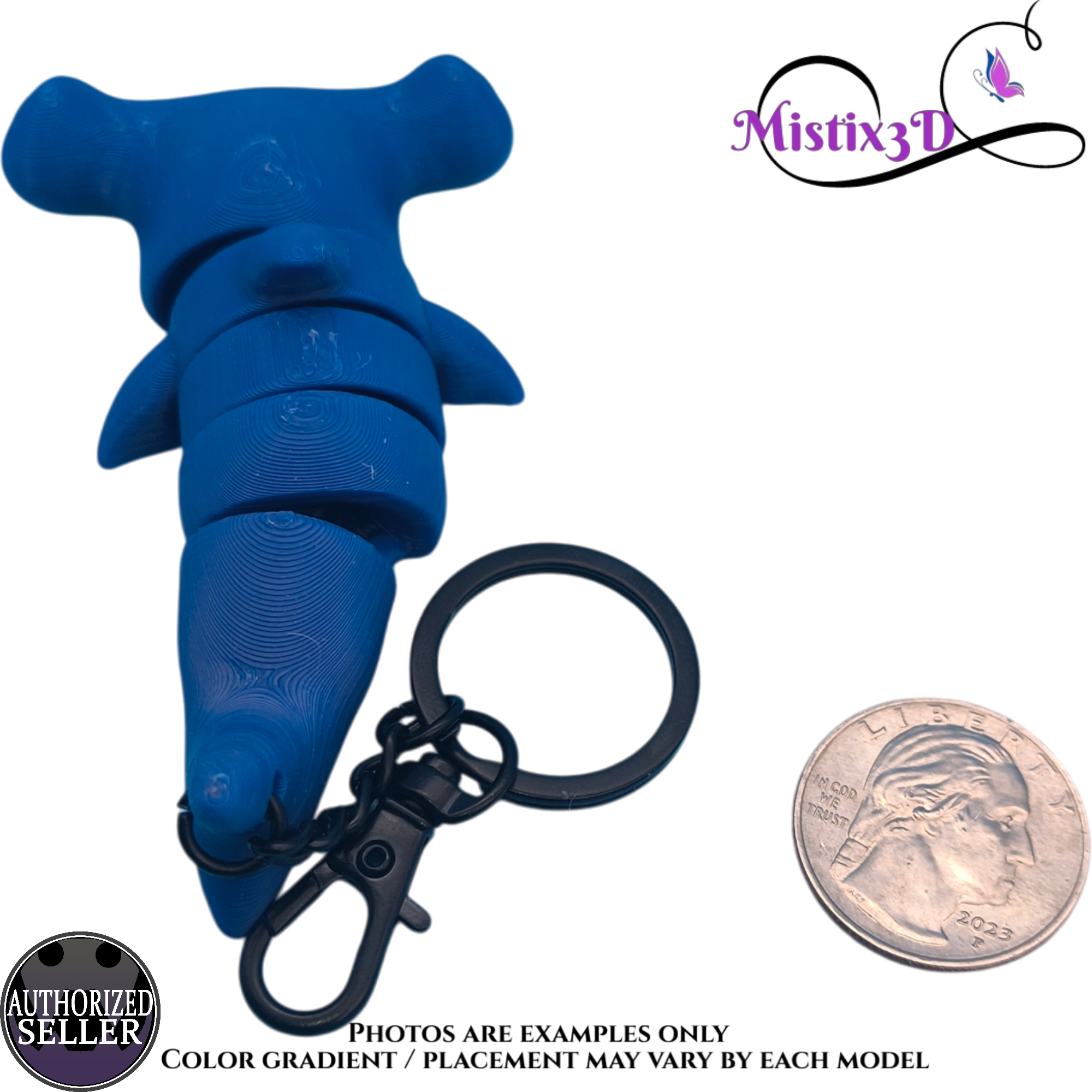 Hammerhead Shark Blue Keychain | Authorized Seller