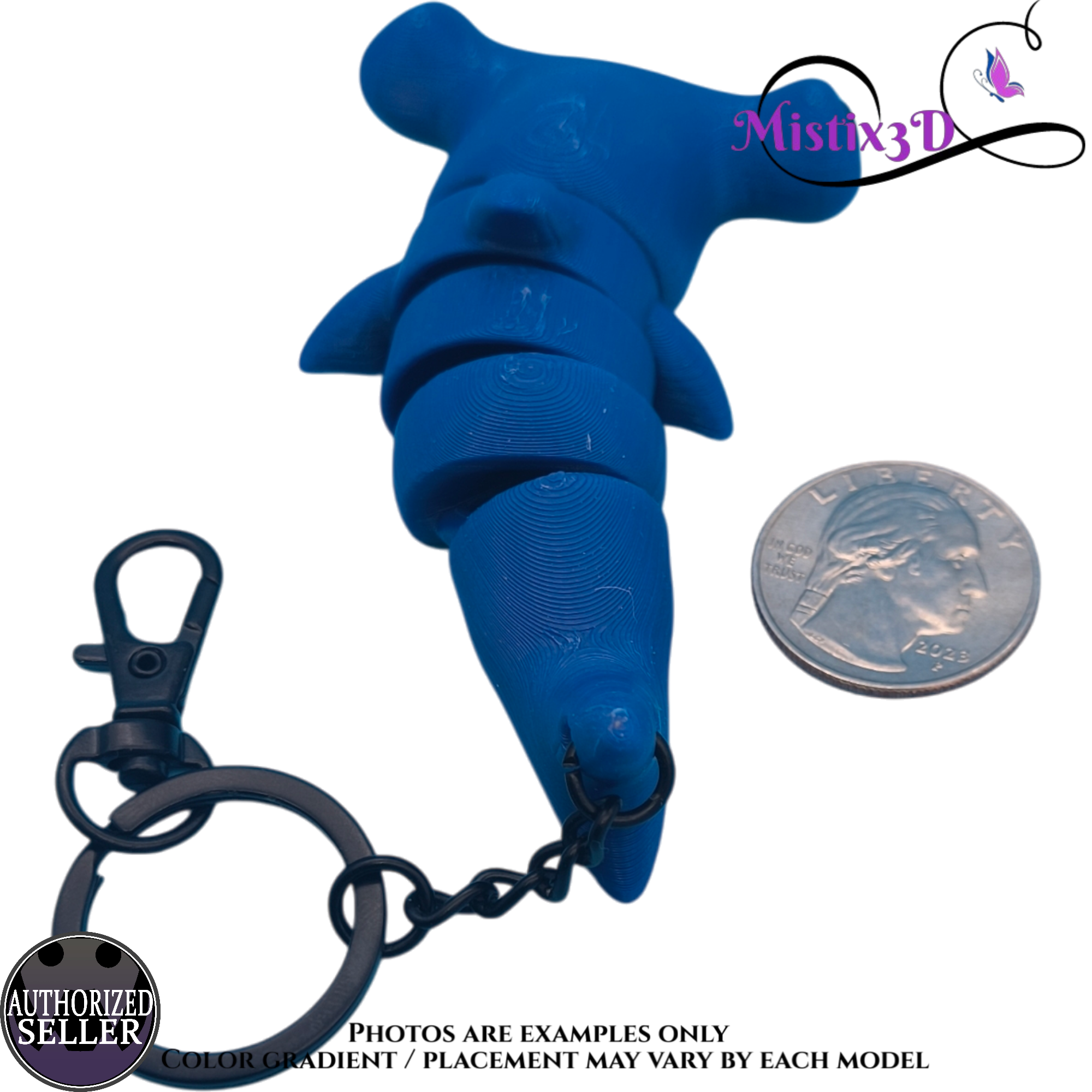 Hammerhead Shark Blue Keychain | Authorized Seller